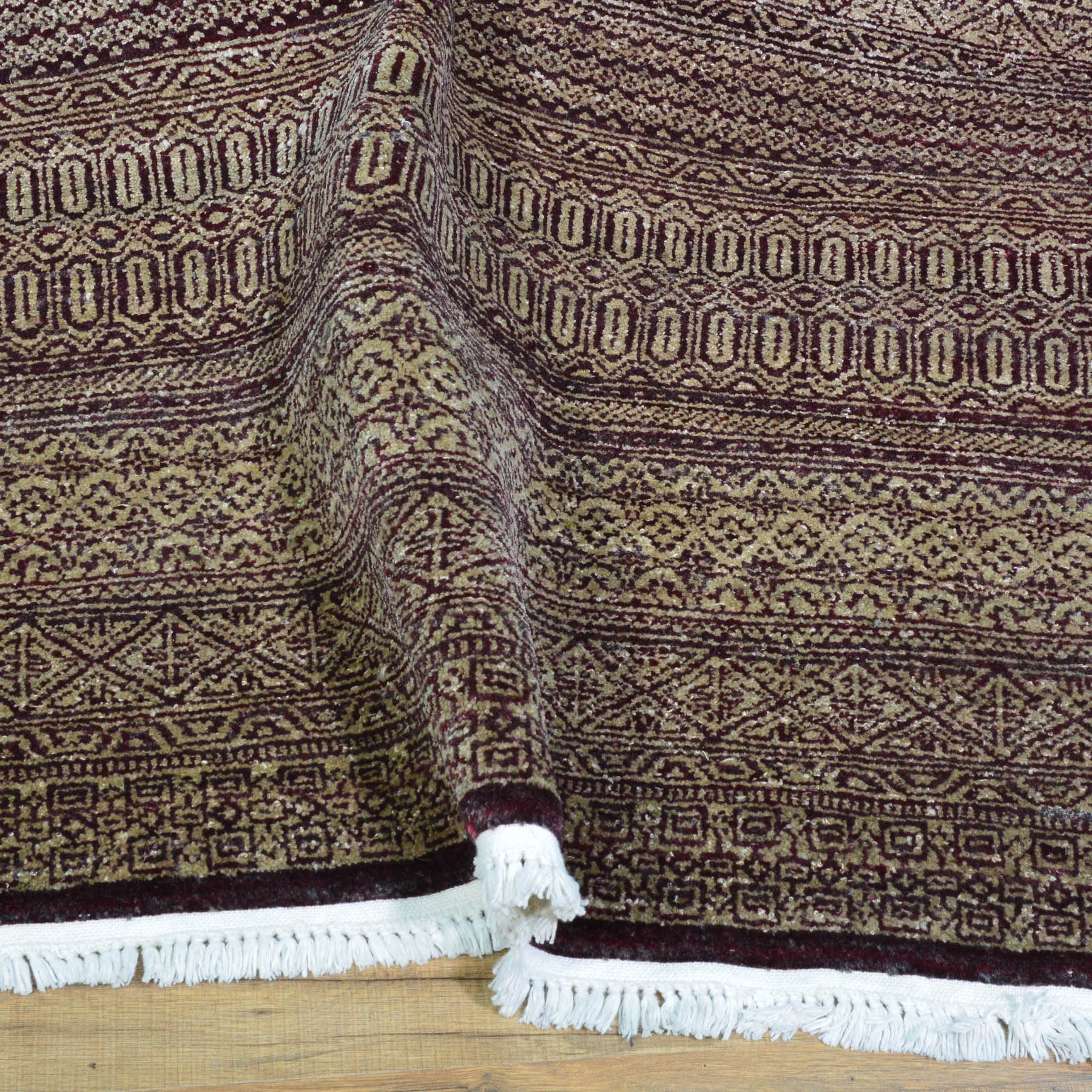 Hand-Knotted Contemporary Strip Gabbeh Wool Handmade Rug (Size 6.1 X 6.0) Cwral-10470