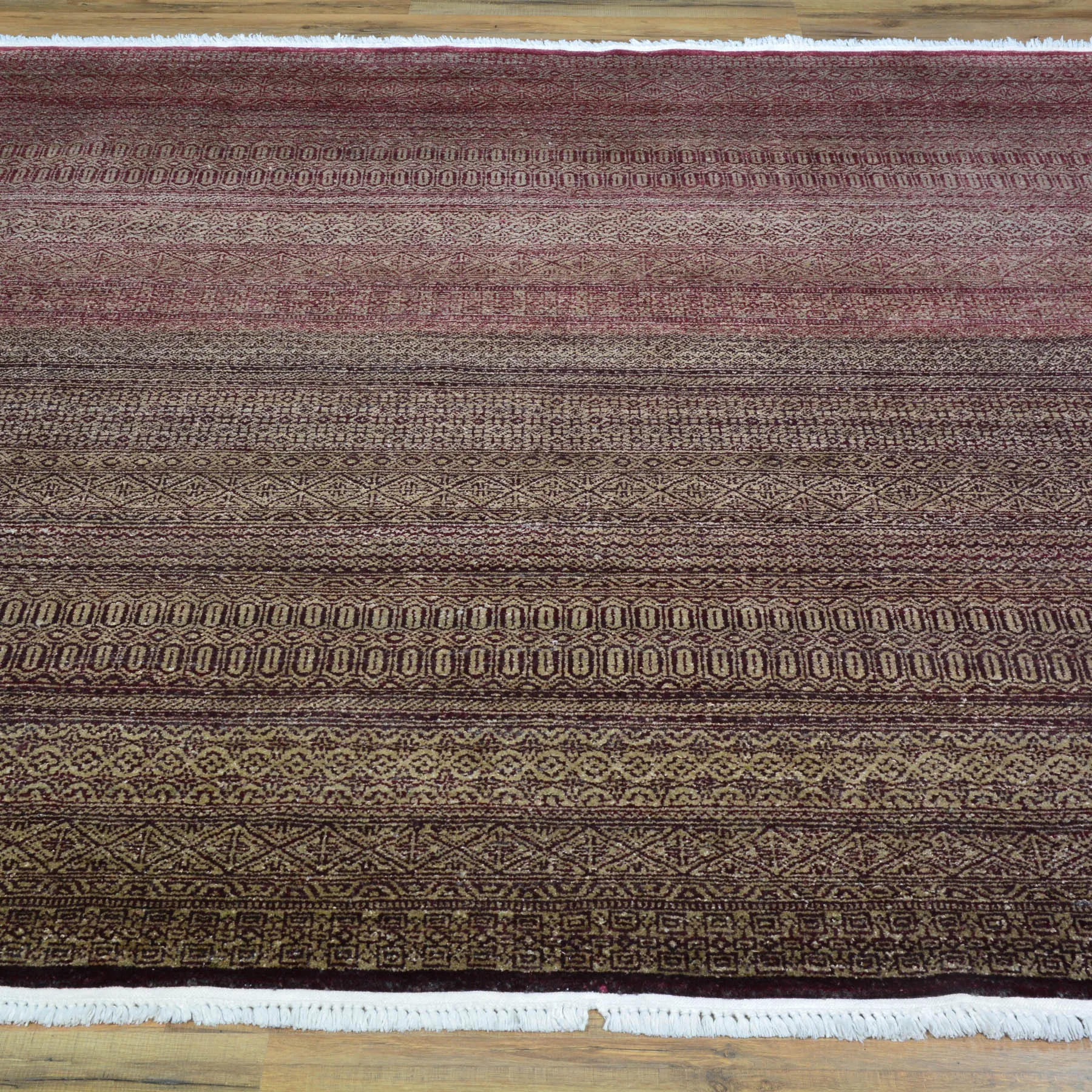 Hand-Knotted Contemporary Strip Gabbeh Wool Handmade Rug (Size 6.1 X 6.0) Cwral-10470