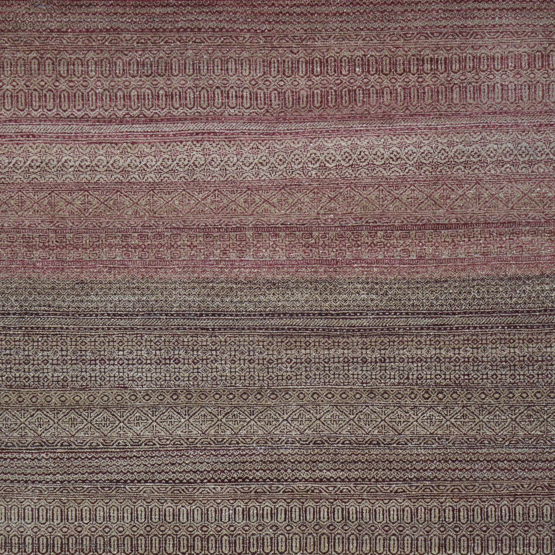 Hand-Knotted Contemporary Strip Gabbeh Wool Handmade Rug (Size 6.1 X 6.0) Cwral-10470