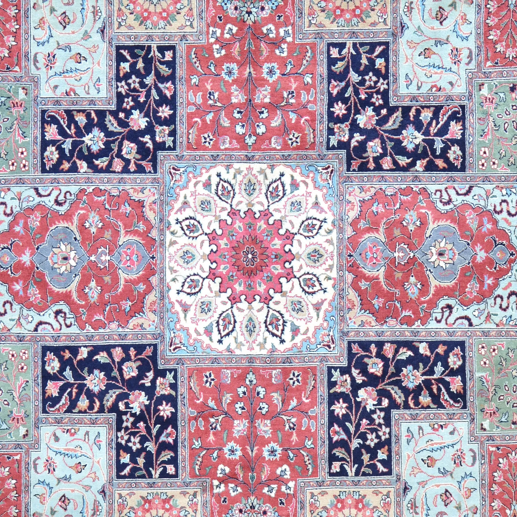 Hand-Knotted Fine Bakhtiari Persian Design Handmade Wool Rug (Size 9.5 X 12.5) Brral-4791