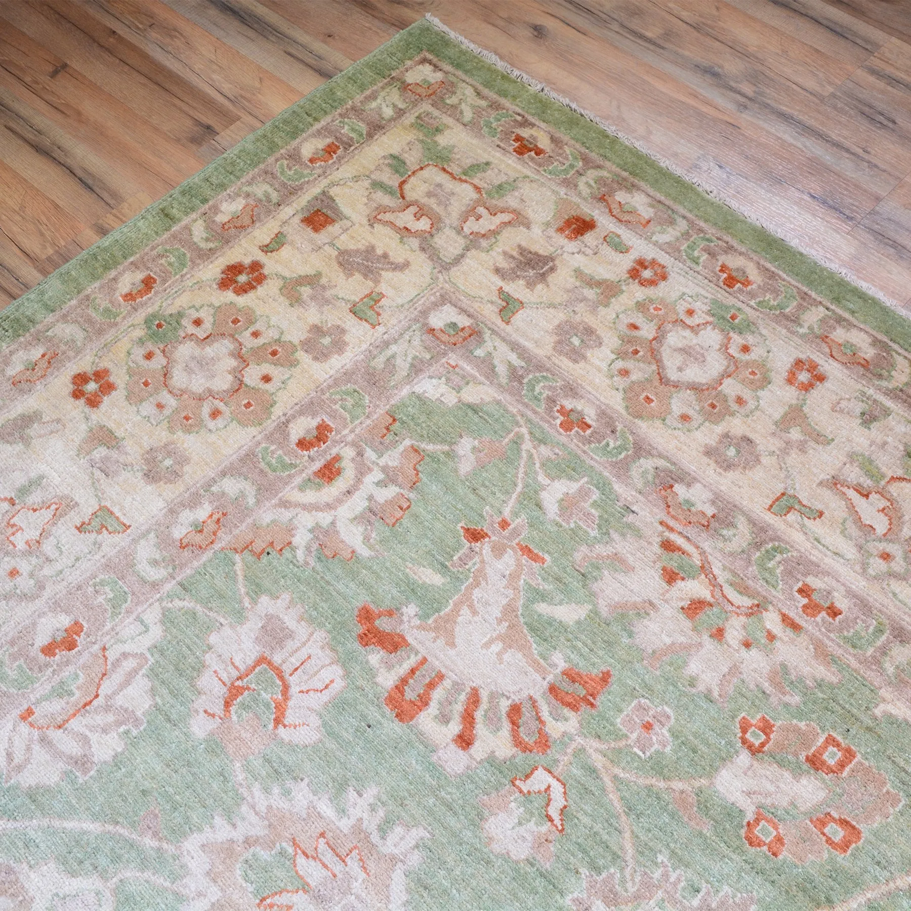 Hand-Knotted Fine Chobi Peshawar Oushak Wool Rug (Size 9.3 X 11.8) Brral-1296