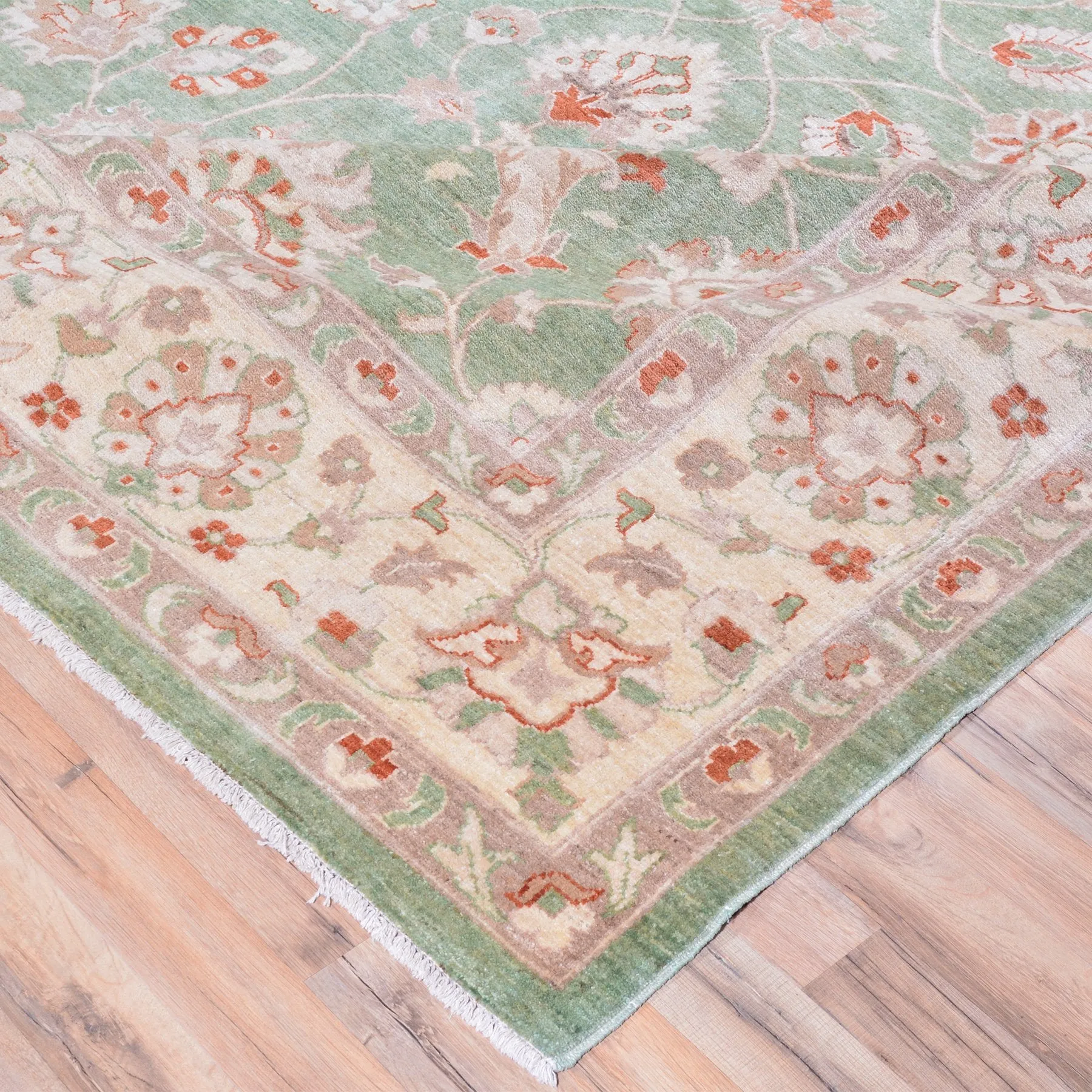 Hand-Knotted Fine Chobi Peshawar Oushak Wool Rug (Size 9.3 X 11.8) Brral-1296