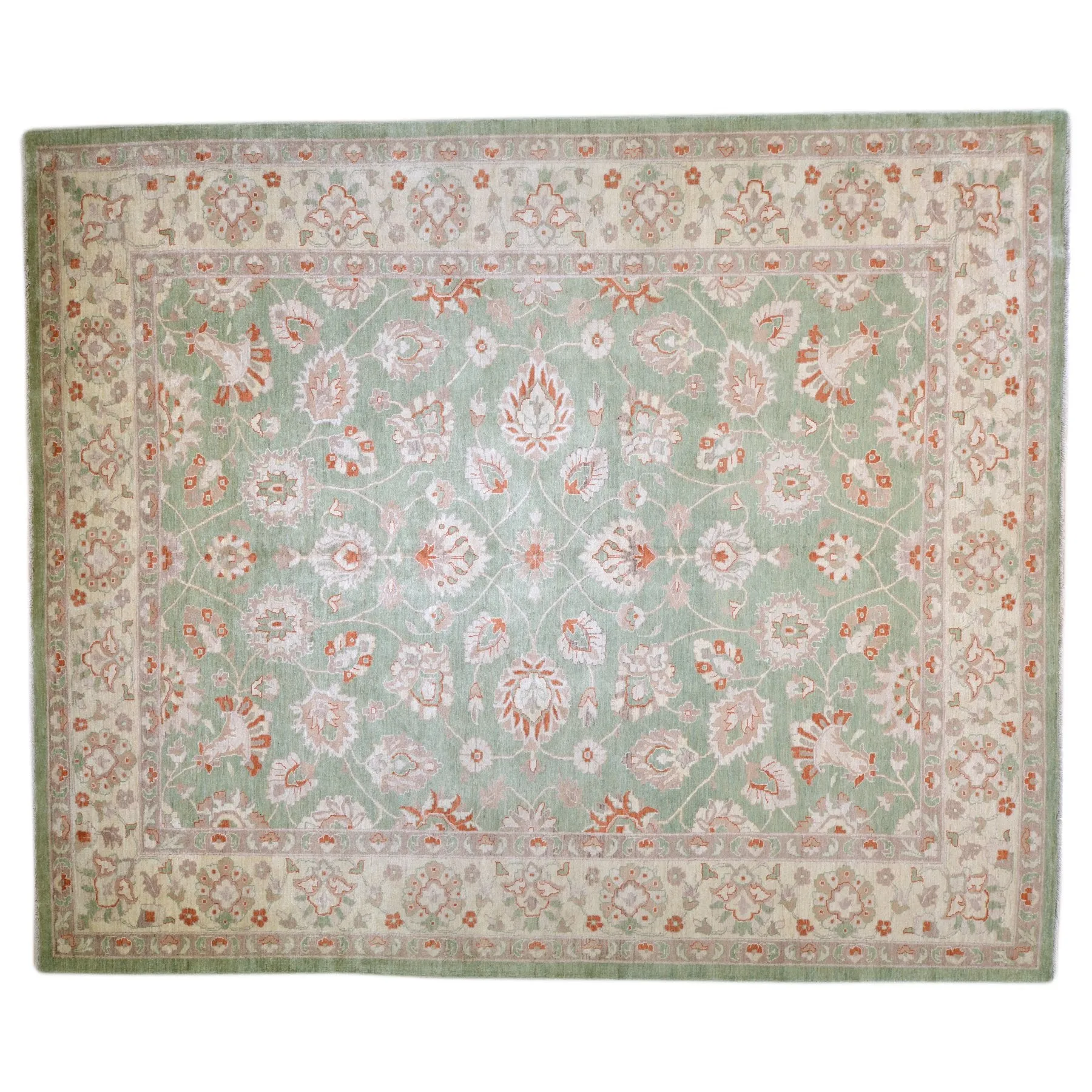 Hand-Knotted Fine Chobi Peshawar Oushak Wool Rug (Size 9.3 X 11.8) Brral-1296