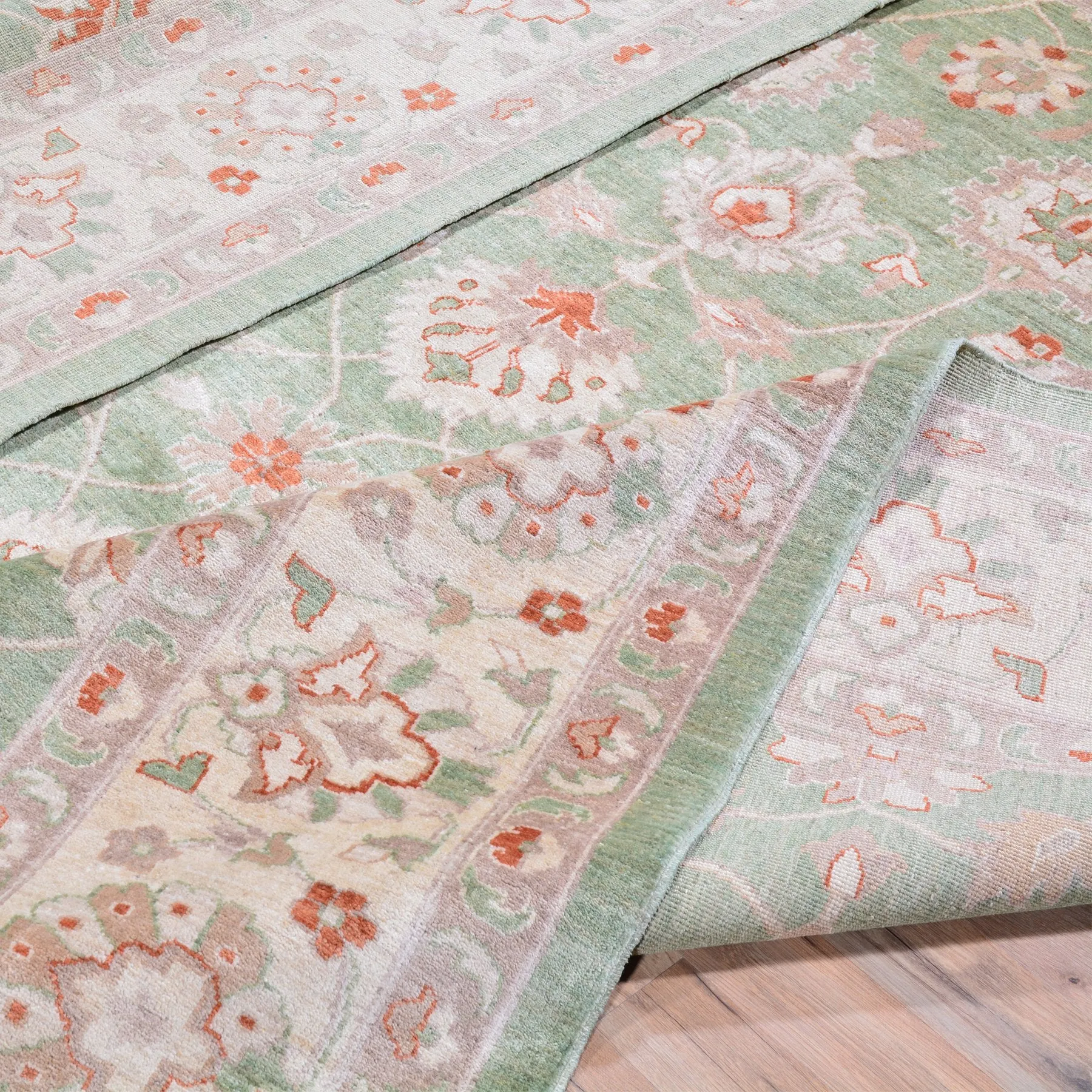 Hand-Knotted Fine Chobi Peshawar Oushak Wool Rug (Size 9.3 X 11.8) Brral-1296