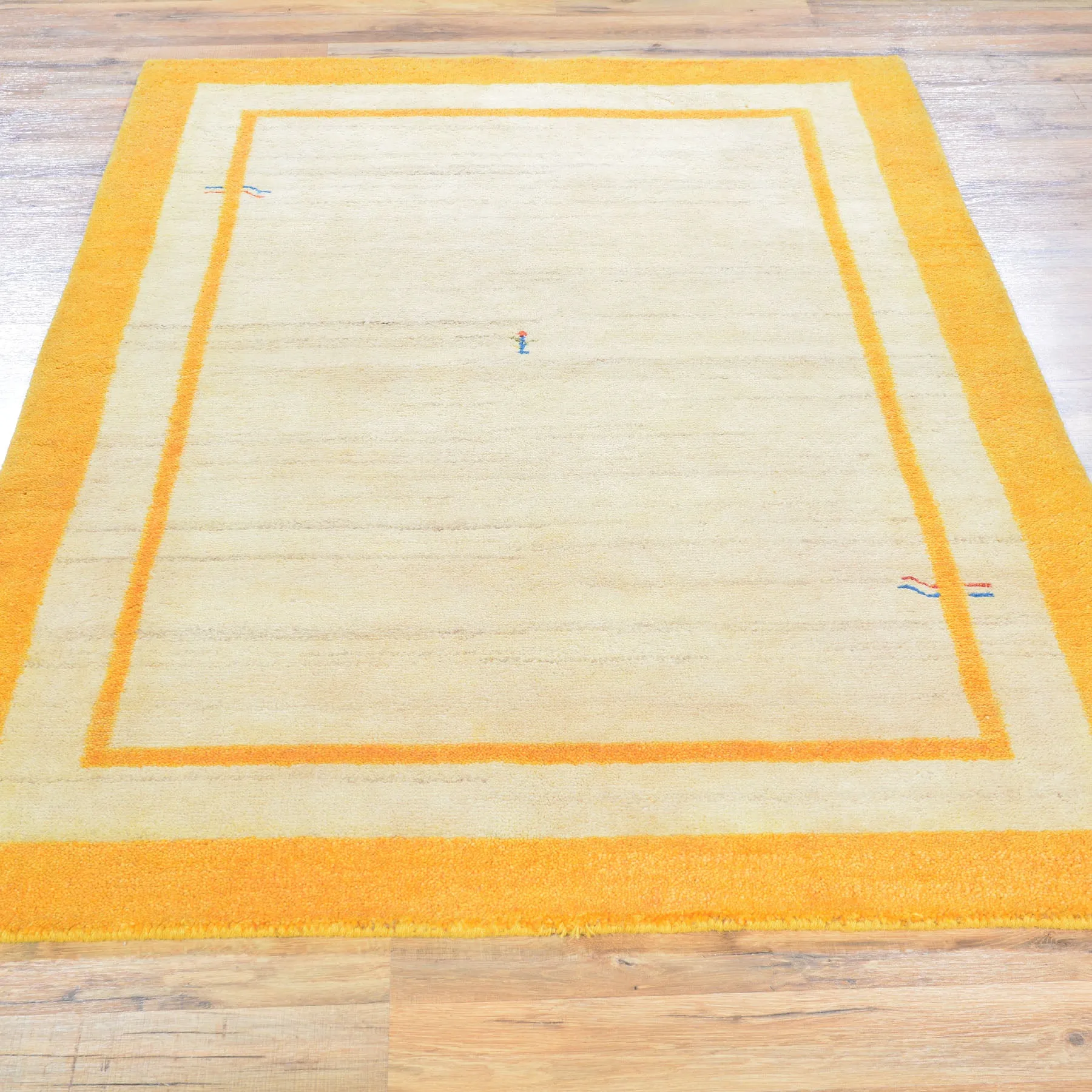 Hand-Knotted Fine Gabbeh Modern Design Handmade Wool Rug (Size 4.0 X 5.9) Cwral-6633