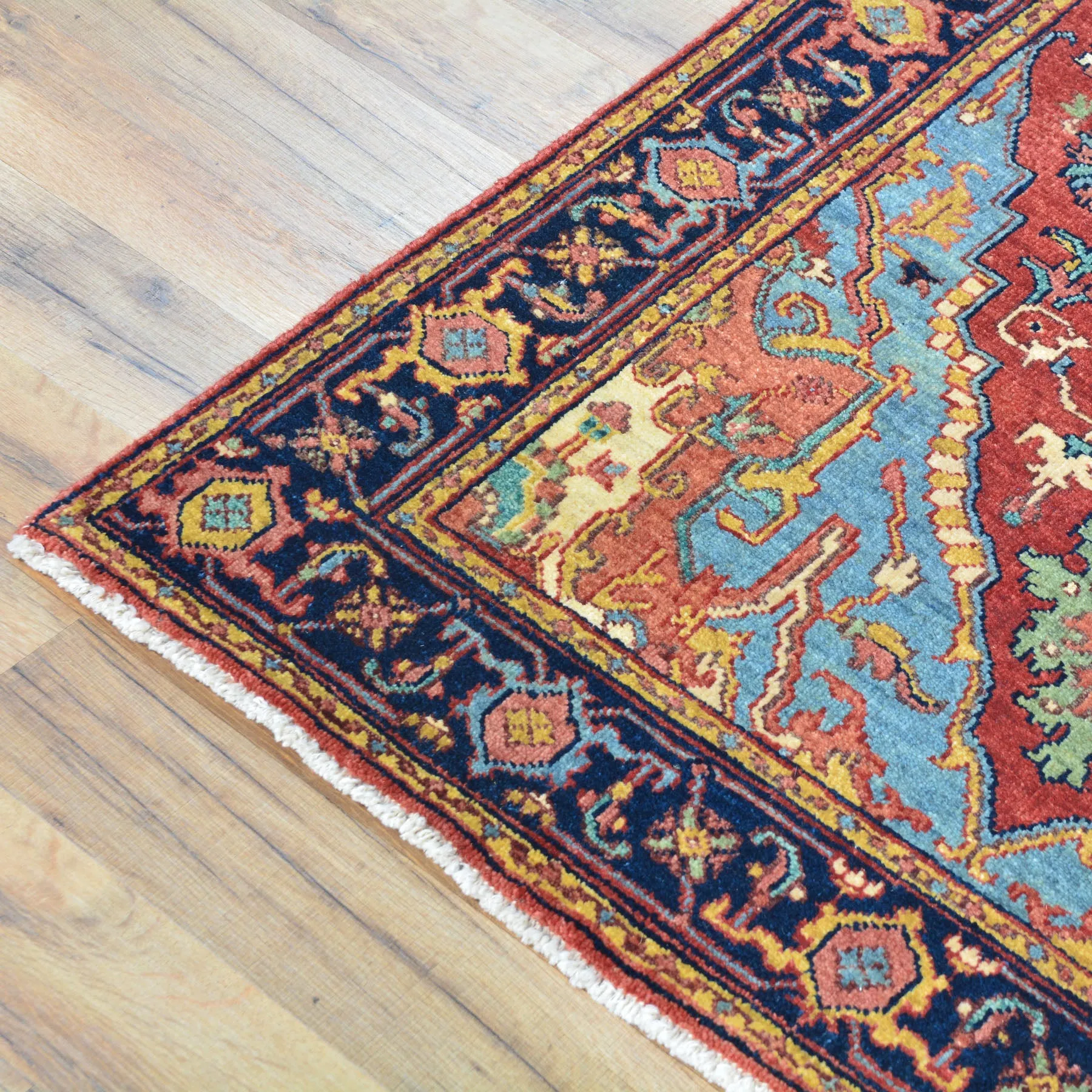Hand-Knotted Fine Oriental Heriz Design Wool Handmade Rug (Size 3.1 X 5.3) Cwral-10854