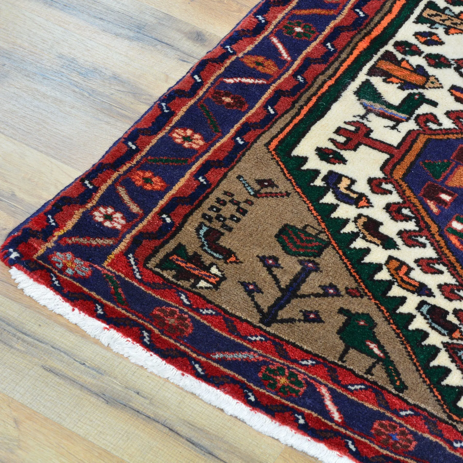 Hand-Knotted Fine Oriental Persian Serapi Heriz Tribal Wool Rug (Size 3.4 X 5.3) Brral-453