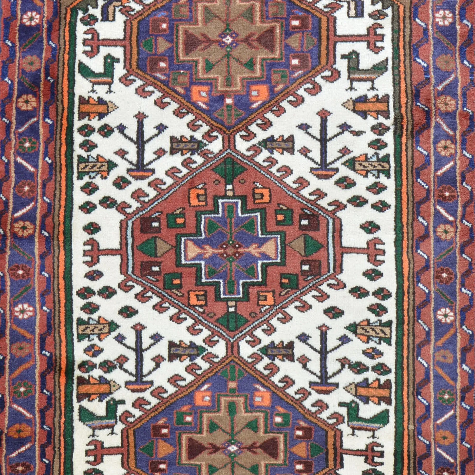 Hand-Knotted Fine Oriental Persian Serapi Heriz Tribal Wool Rug (Size 3.4 X 5.3) Brral-453