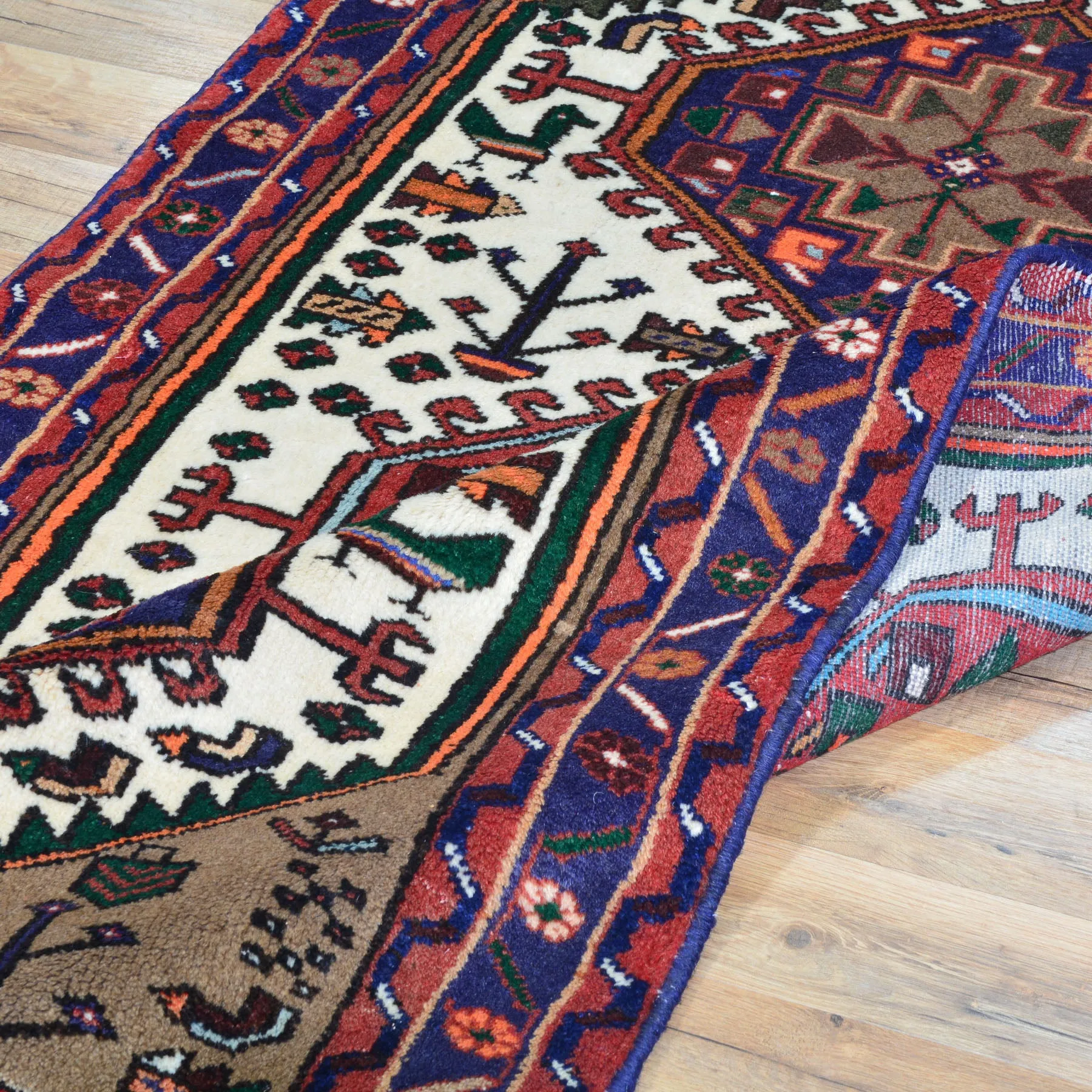Hand-Knotted Fine Oriental Persian Serapi Heriz Tribal Wool Rug (Size 3.4 X 5.3) Brral-453