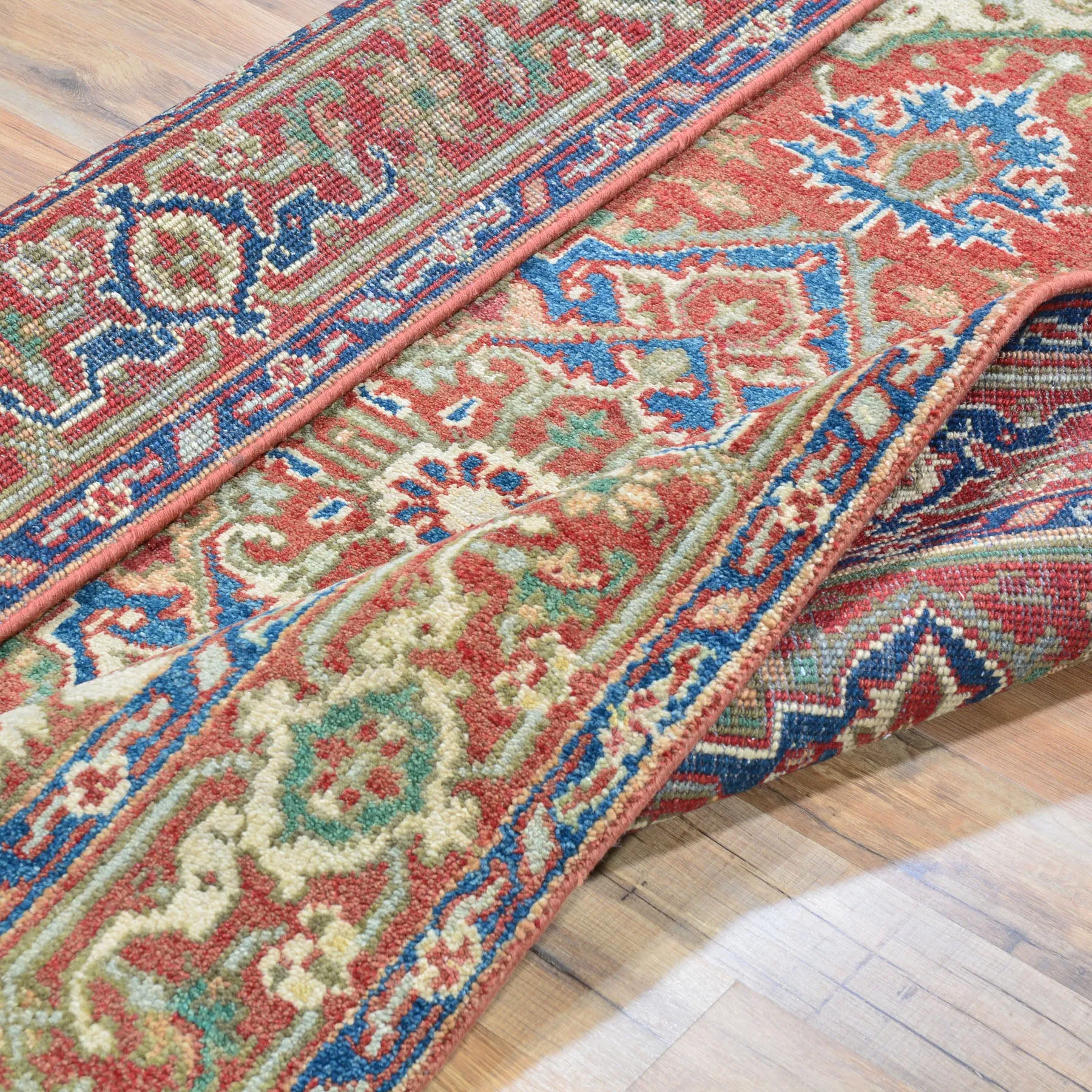 Hand-Knotted Fine Oriental Serapi Heriz Design Wool Rug (Size 4.0 X 6.2) Brrsf-675