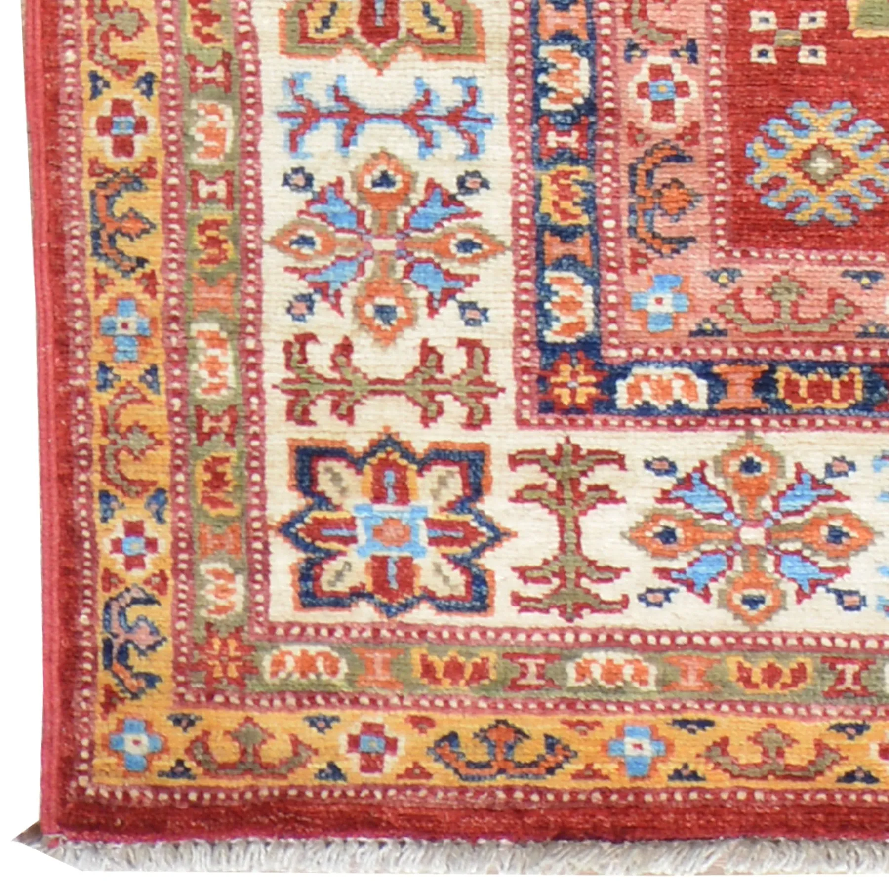 Hand-Knotted Fine Oriental Super Kazak Design Wool Rug (Size 4.0 X 6.0) Cwral-7239
