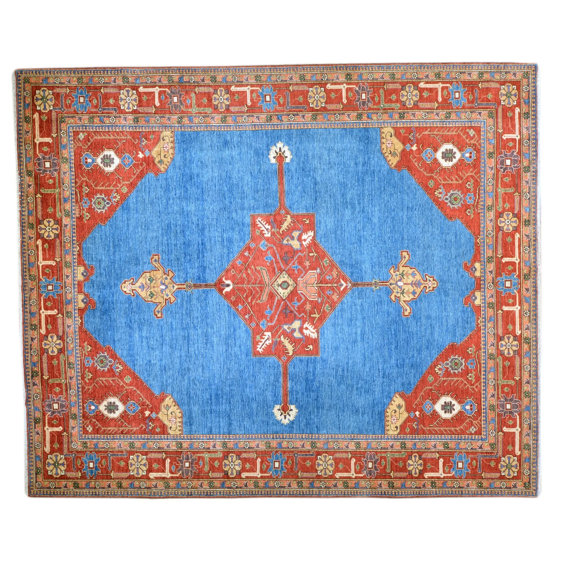 Hand-Knotted Fine Persian Bijar Design Handmade Wool Rug (Size 9.0 X 11.2) Brral-4803