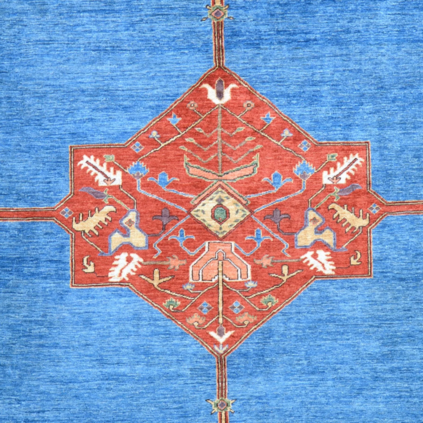 Hand-Knotted Fine Persian Bijar Design Handmade Wool Rug (Size 9.0 X 11.2) Brral-4803
