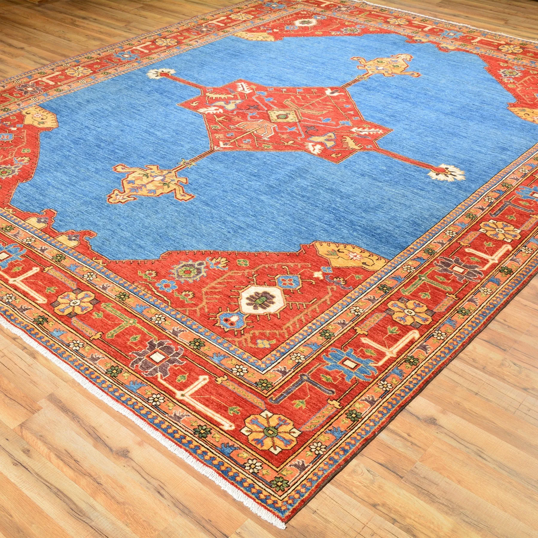 Hand-Knotted Fine Persian Bijar Design Handmade Wool Rug (Size 9.0 X 11.2) Brral-4803