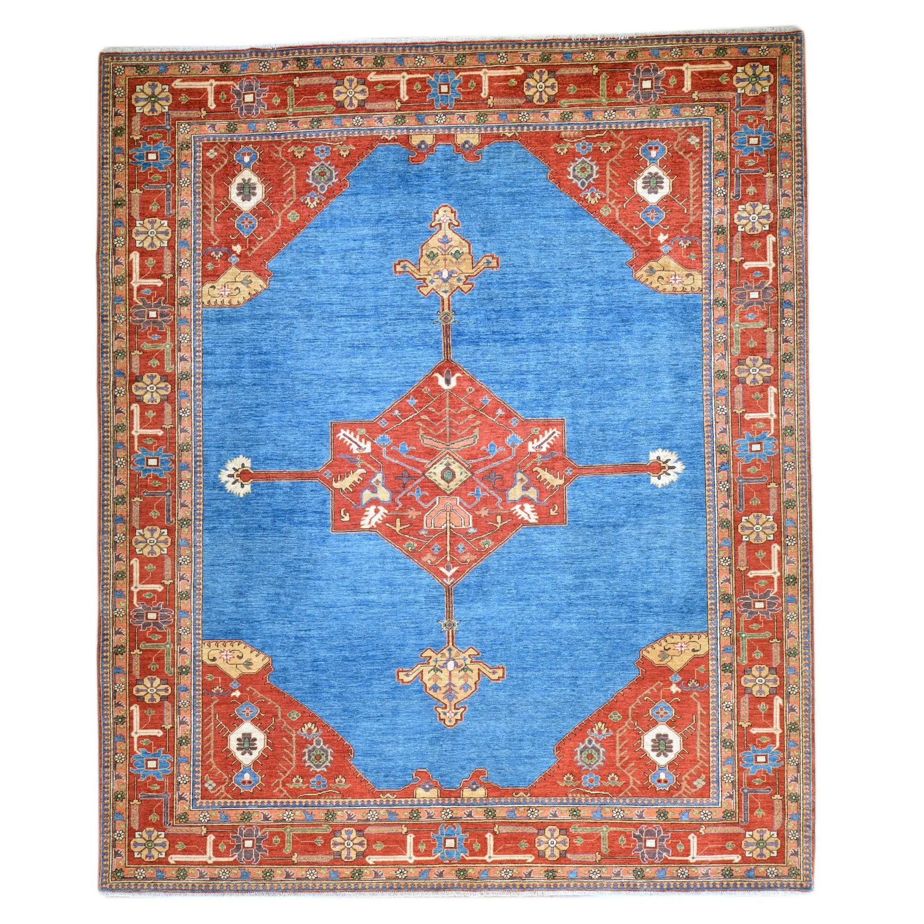 Hand-Knotted Fine Persian Bijar Design Handmade Wool Rug (Size 9.0 X 11.2) Brral-4803