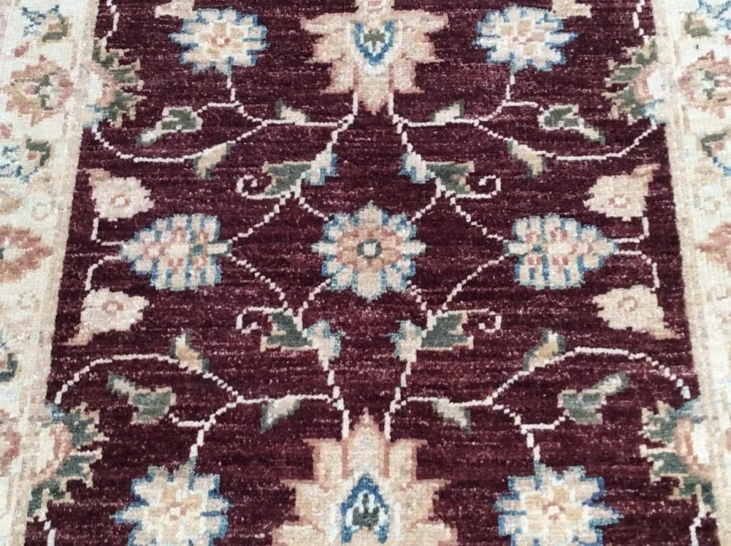 Hand-Knotted Floral Design Handmade Wool Peshawar Rug (Size 2.2 X 3.0) Brrsf-1671