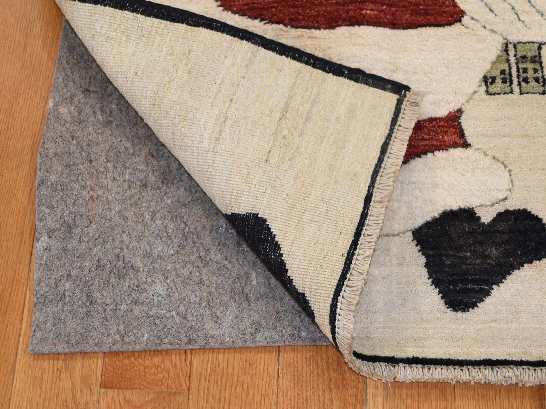 Hand-Knotted Fluffy Beard Santa Claus Handmade Wool Rug (Size 2.6 X 4.1) Cwral-7554