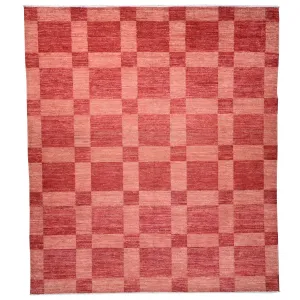 Hand-Knotted Gabbeh Checker Design Wool Handmade Rug (Size 7.11 X 9.10) Brral-2565