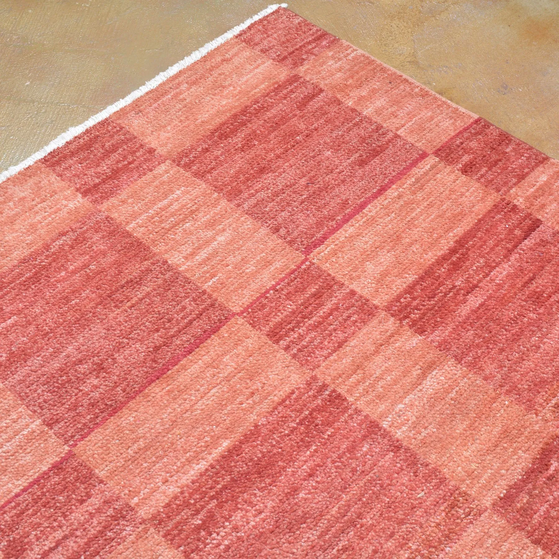 Hand-Knotted Gabbeh Checker Design Wool Handmade Rug (Size 7.11 X 9.10) Brral-2565