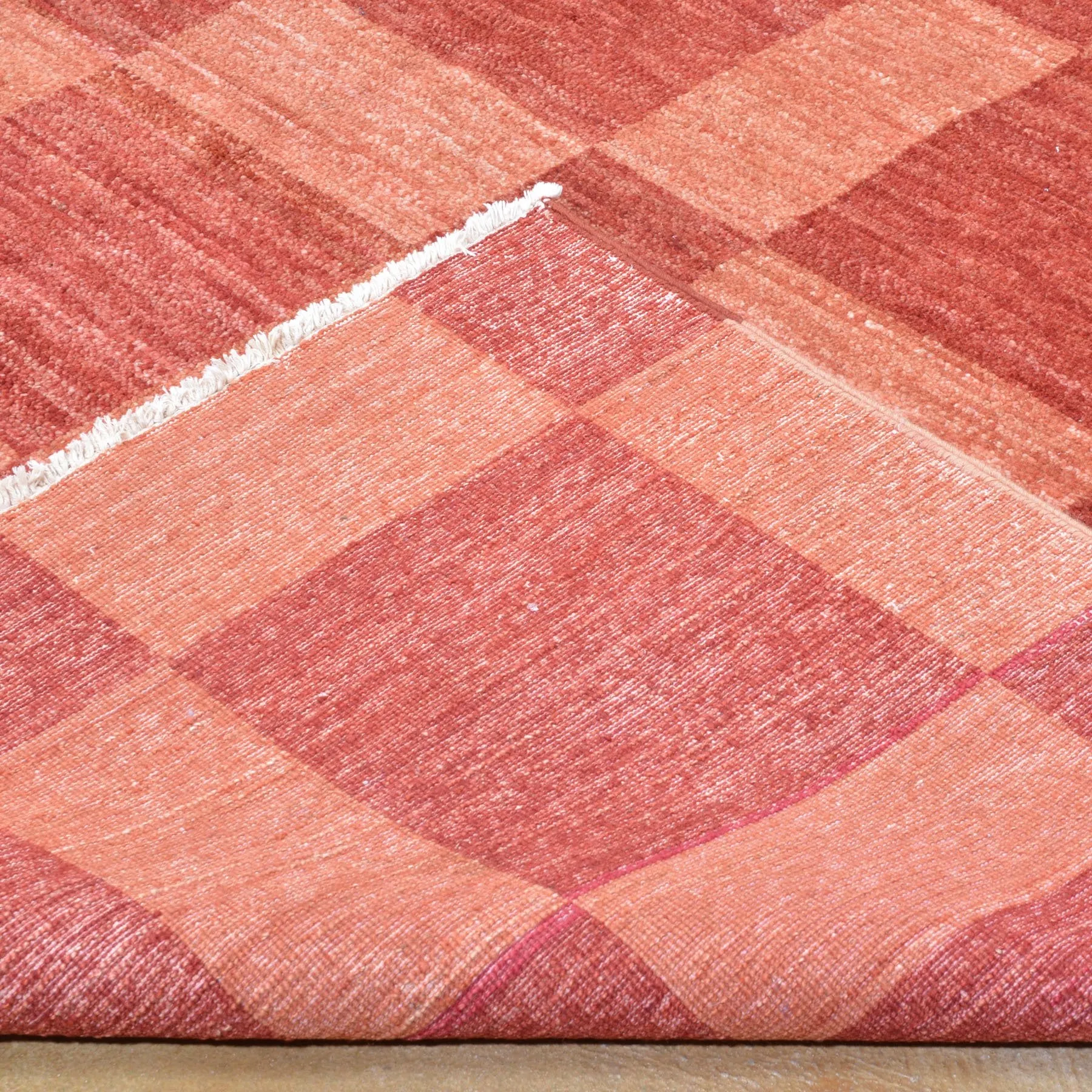 Hand-Knotted Gabbeh Checker Design Wool Handmade Rug (Size 7.11 X 9.10) Brral-2565