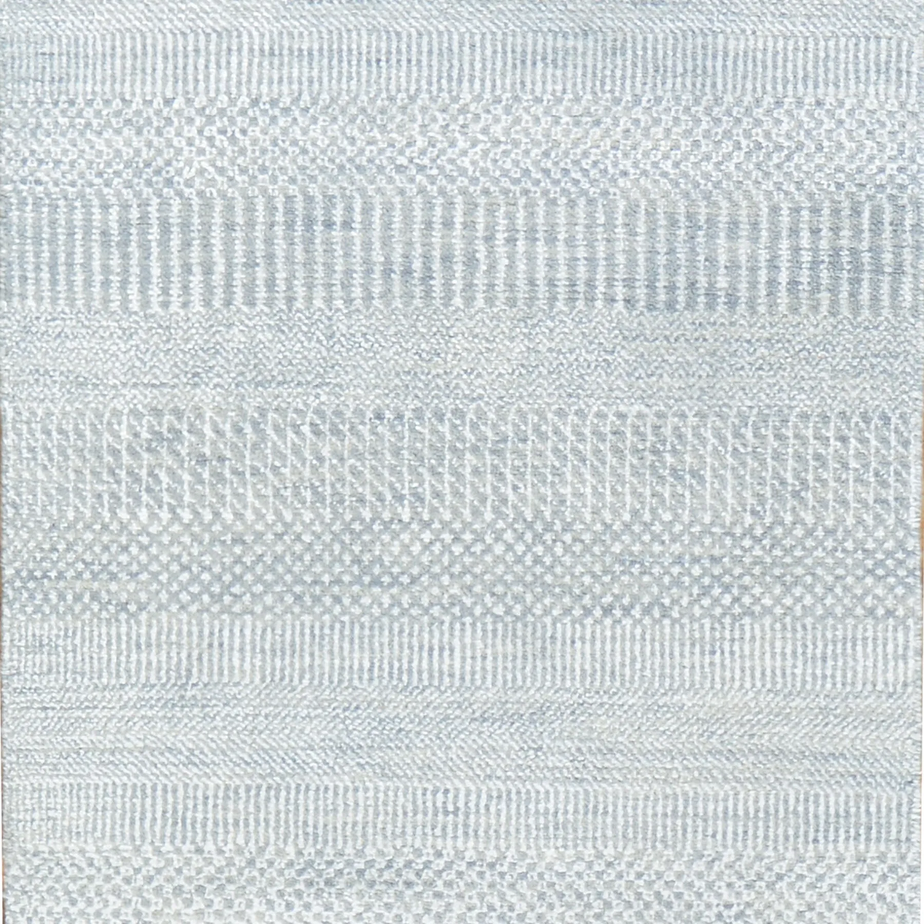Hand-Knotted Grey Modern Design Handmade Wool Rug (Size 2.6 X 12.2) Cwral-7248