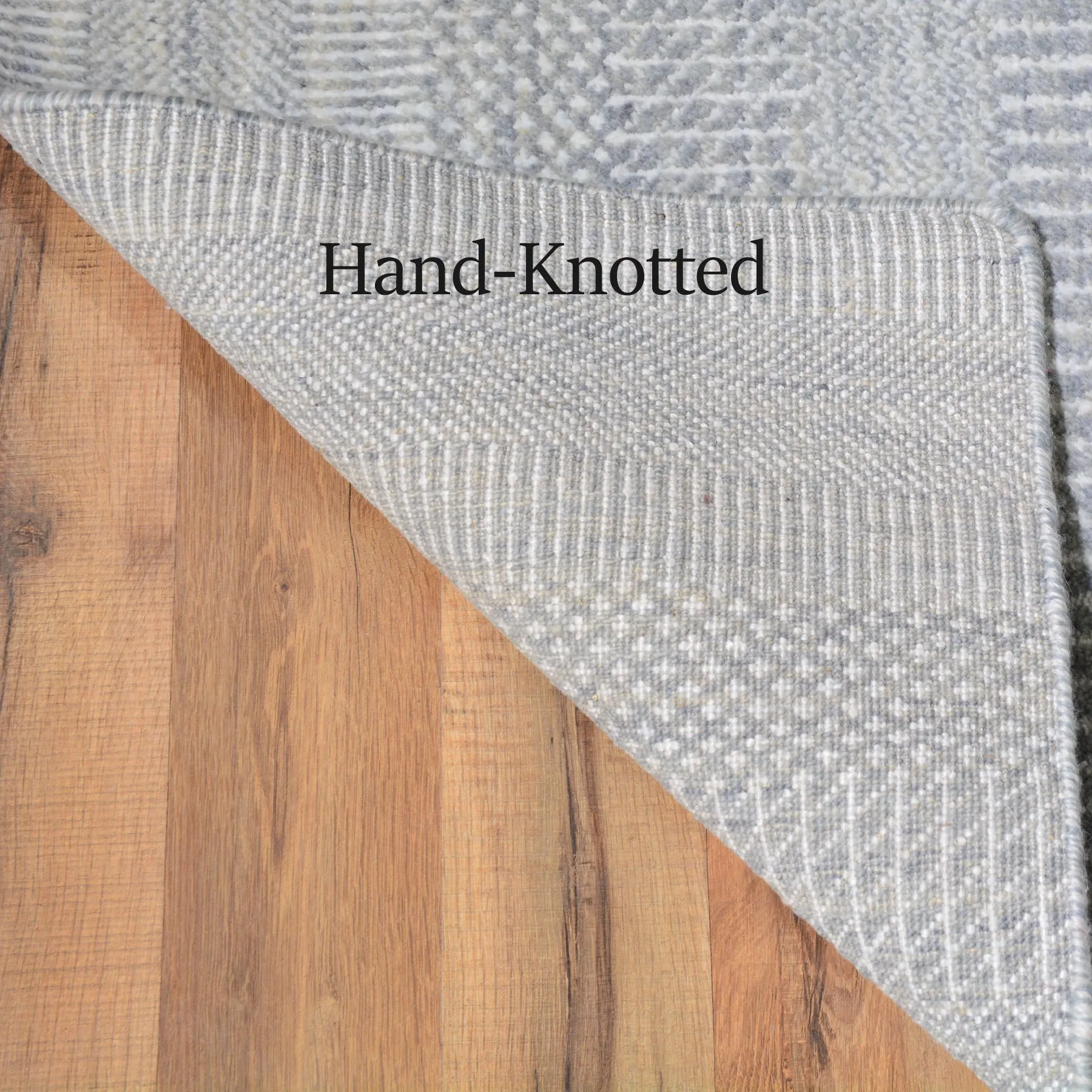 Hand-Knotted Grey Modern Design Handmade Wool Rug (Size 2.6 X 12.2) Cwral-7248