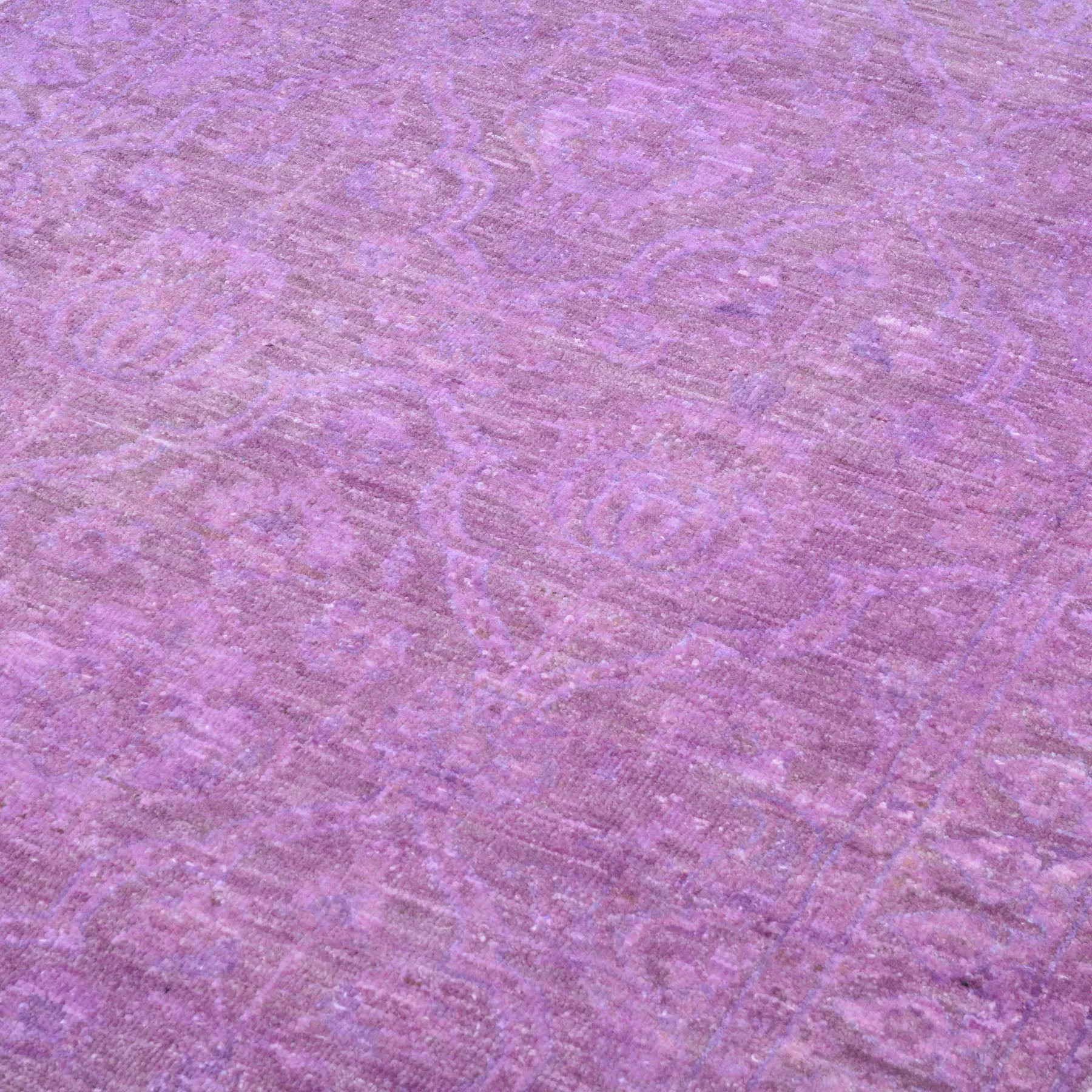 Hand-Knotted Handmade Overdye Wool Purple Color Modern Rug (Size 3.11 X 6.1) Brral-480