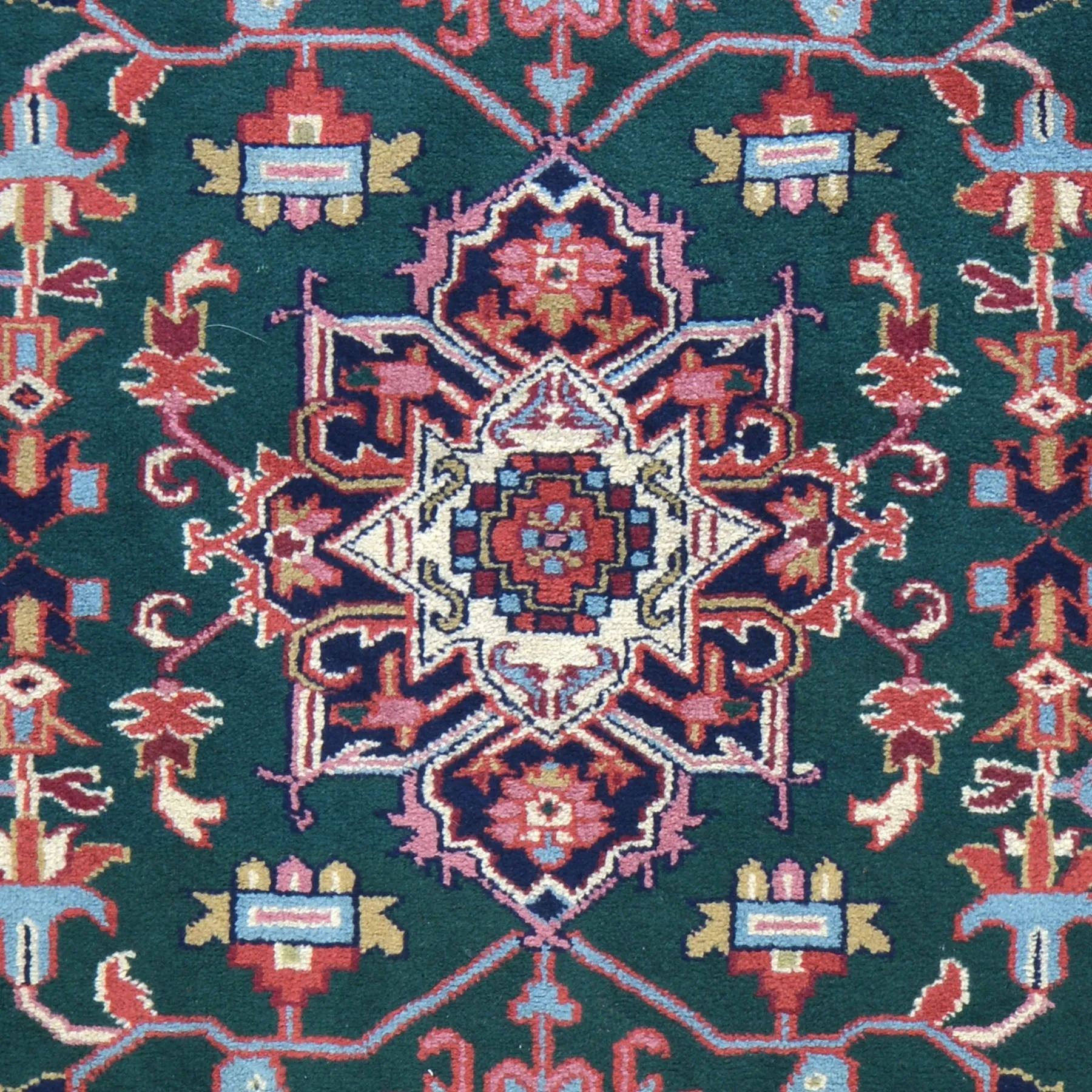 Hand-Knotted India Heriz Design 100% Oriental Wool Rug (Size 3.11 X 6.1) Cwral-4683