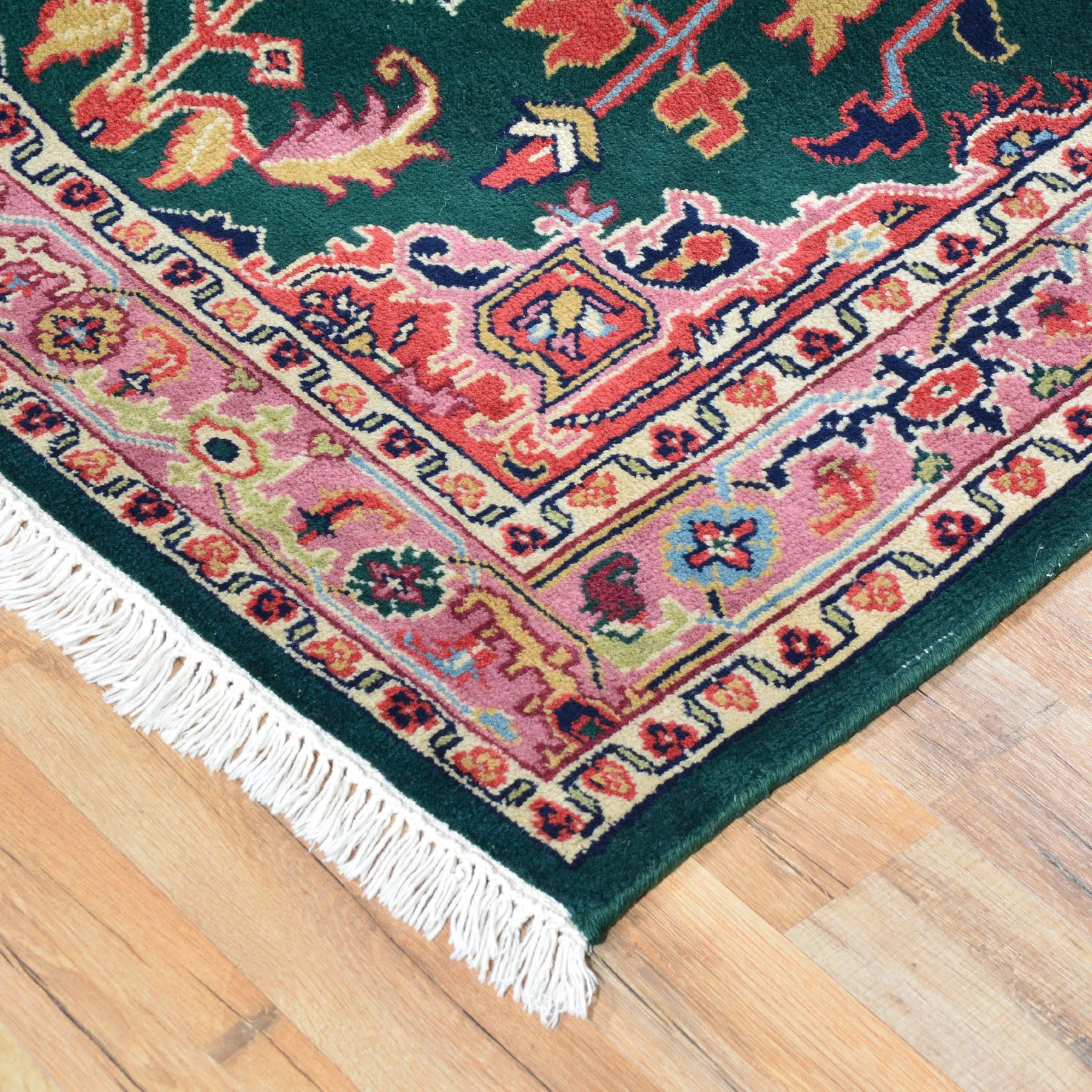 Hand-Knotted India Heriz Design 100% Oriental Wool Rug (Size 3.11 X 6.1) Cwral-4683