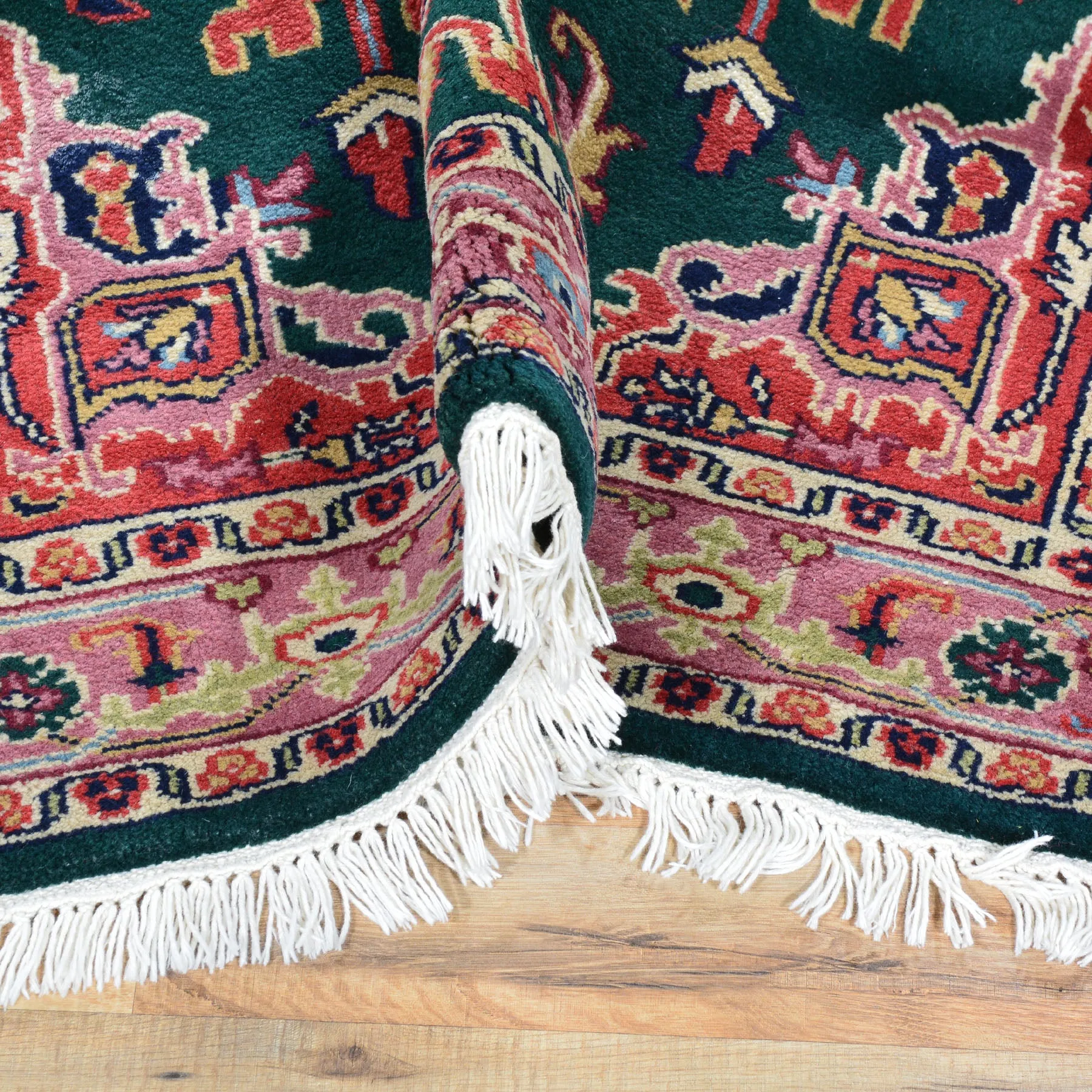 Hand-Knotted India Heriz Design 100% Oriental Wool Rug (Size 3.11 X 6.1) Cwral-4683