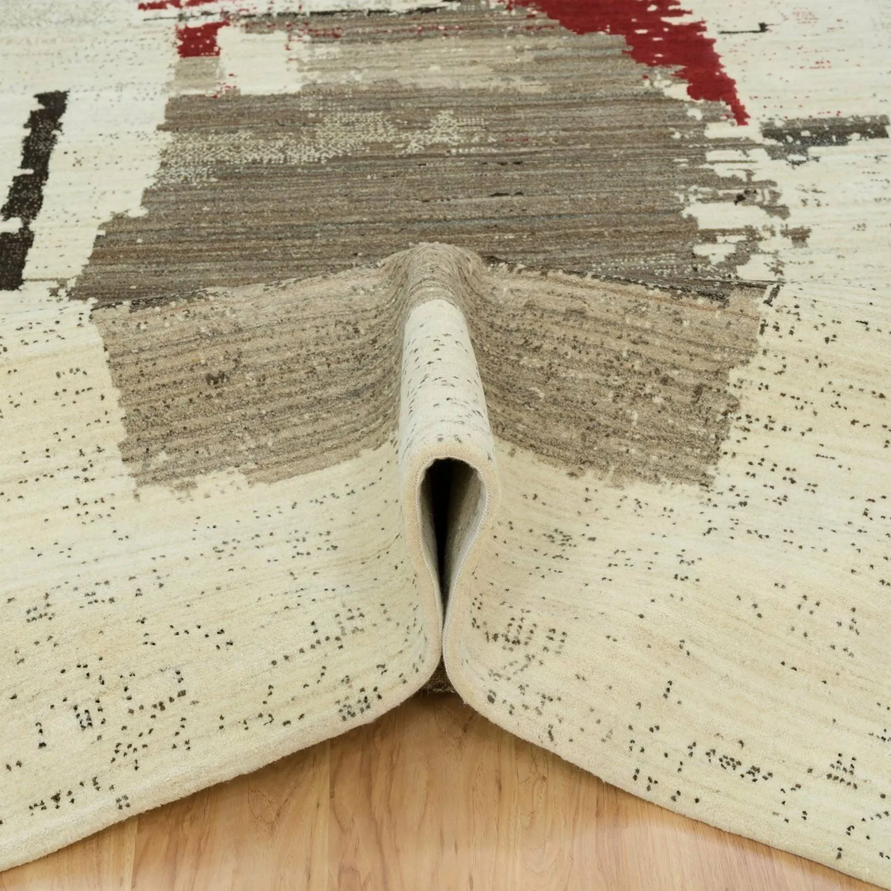 Hand-Knotted Lori Gabbeh Abstract Design Oriental Handmade Rug (Size 9.6 X 13.4) Cwral-10413