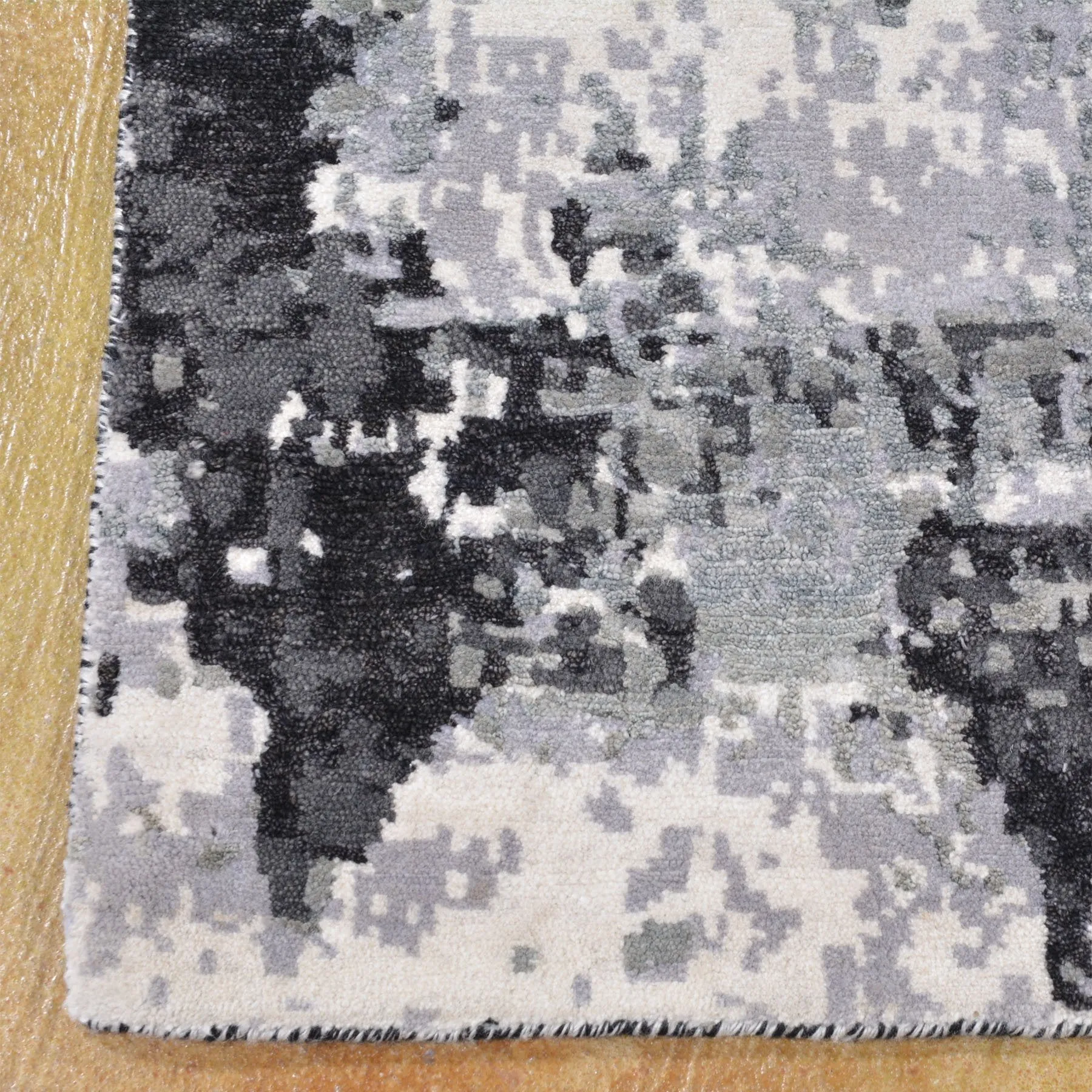 Hand-Knotted Modern Abstract Art Design Handmade Rug (Size 5.2 X 7.4) Brral-5418
