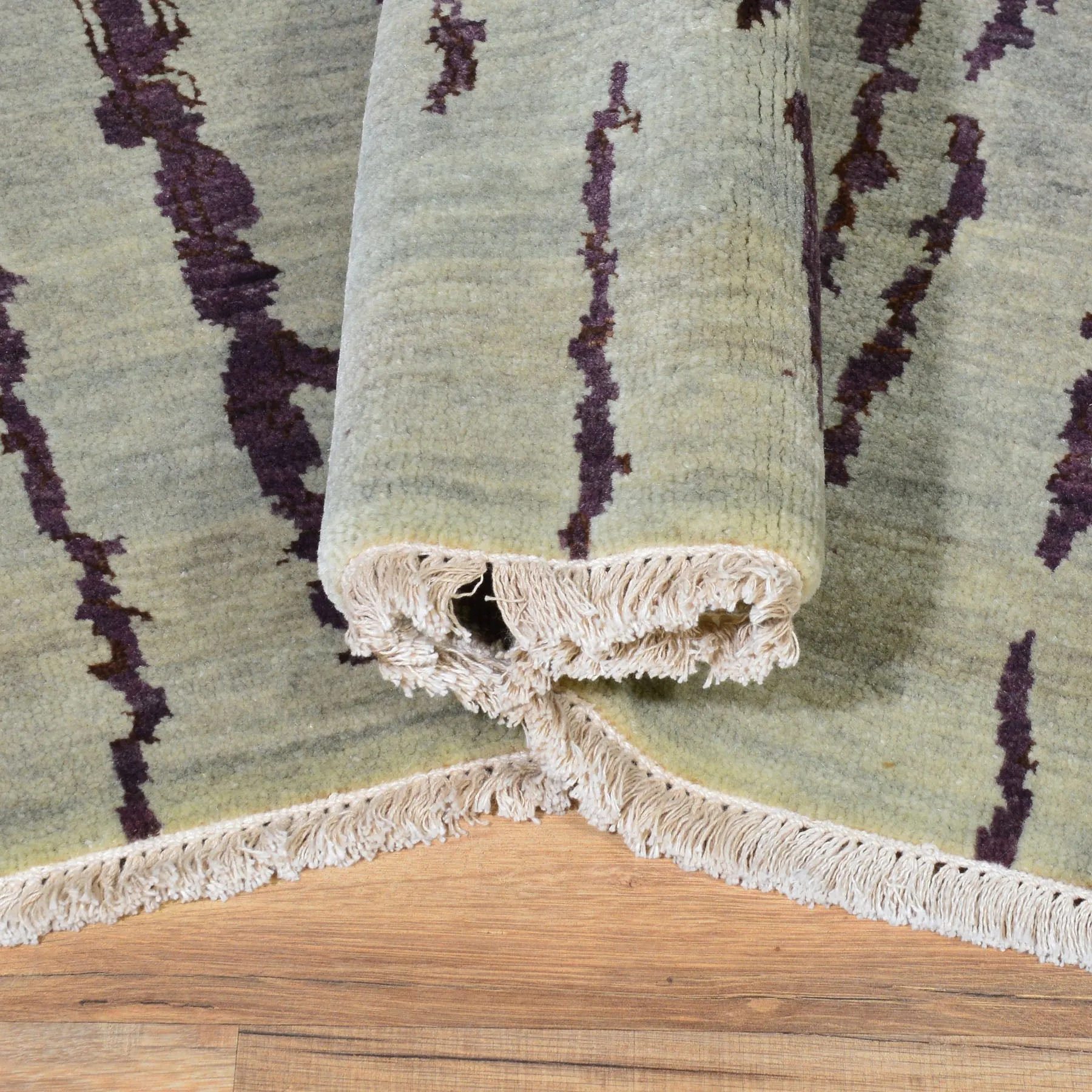 Hand-Knotted Modern Design Handmade Rug (Size 4.0 X 5.10) Brrsf-687
