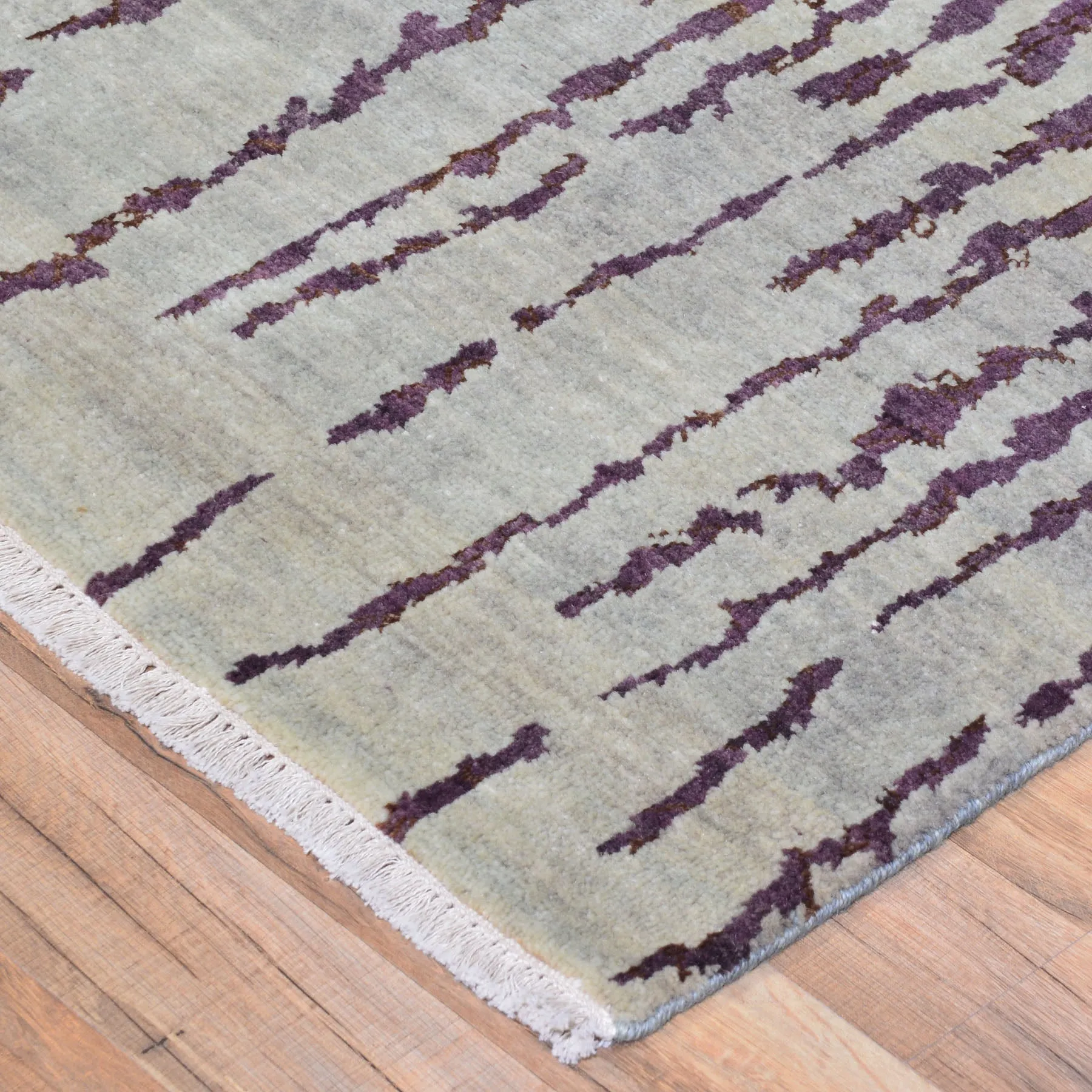 Hand-Knotted Modern Design Handmade Rug (Size 4.0 X 5.10) Brrsf-687
