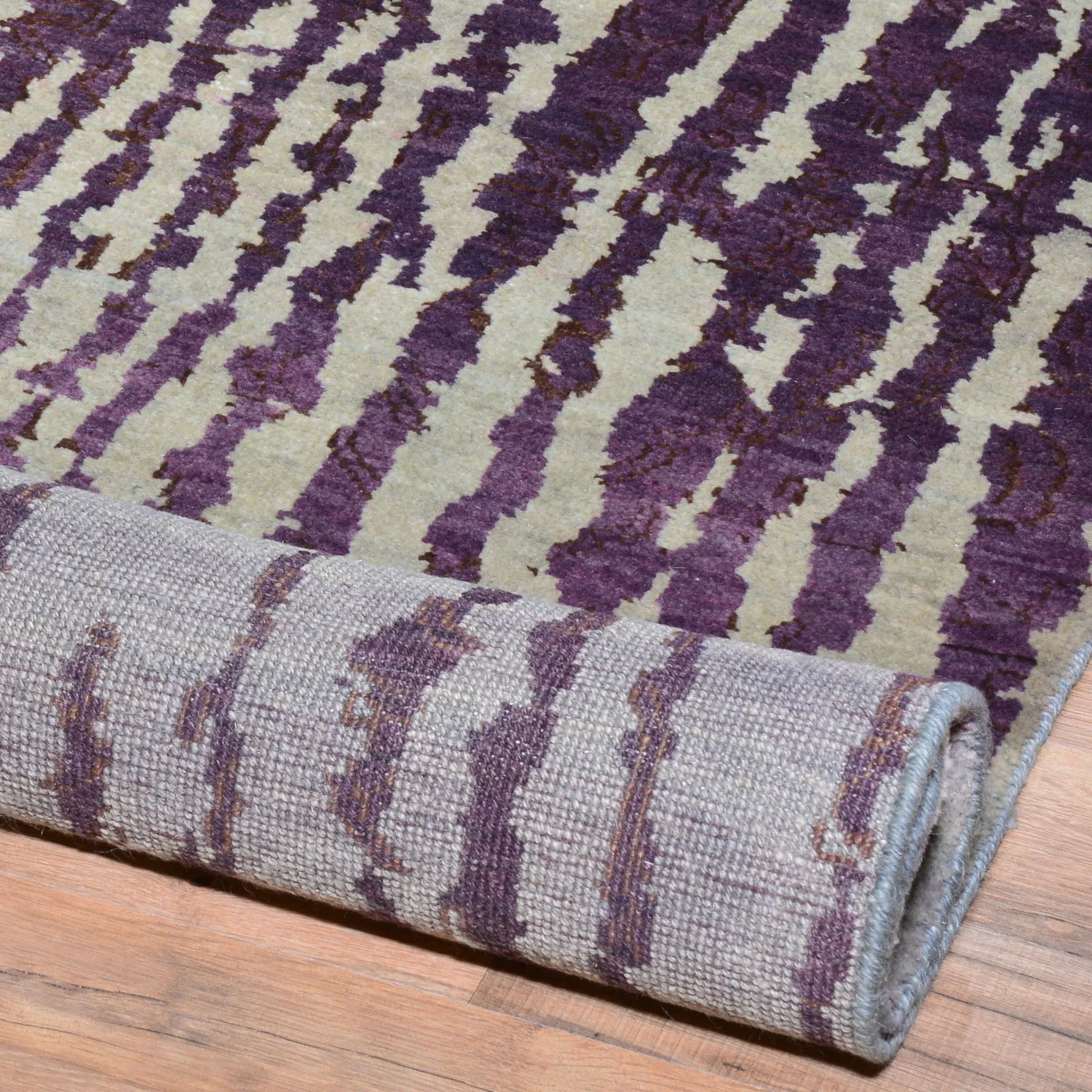 Hand-Knotted Modern Design Handmade Rug (Size 4.0 X 5.10) Brrsf-687