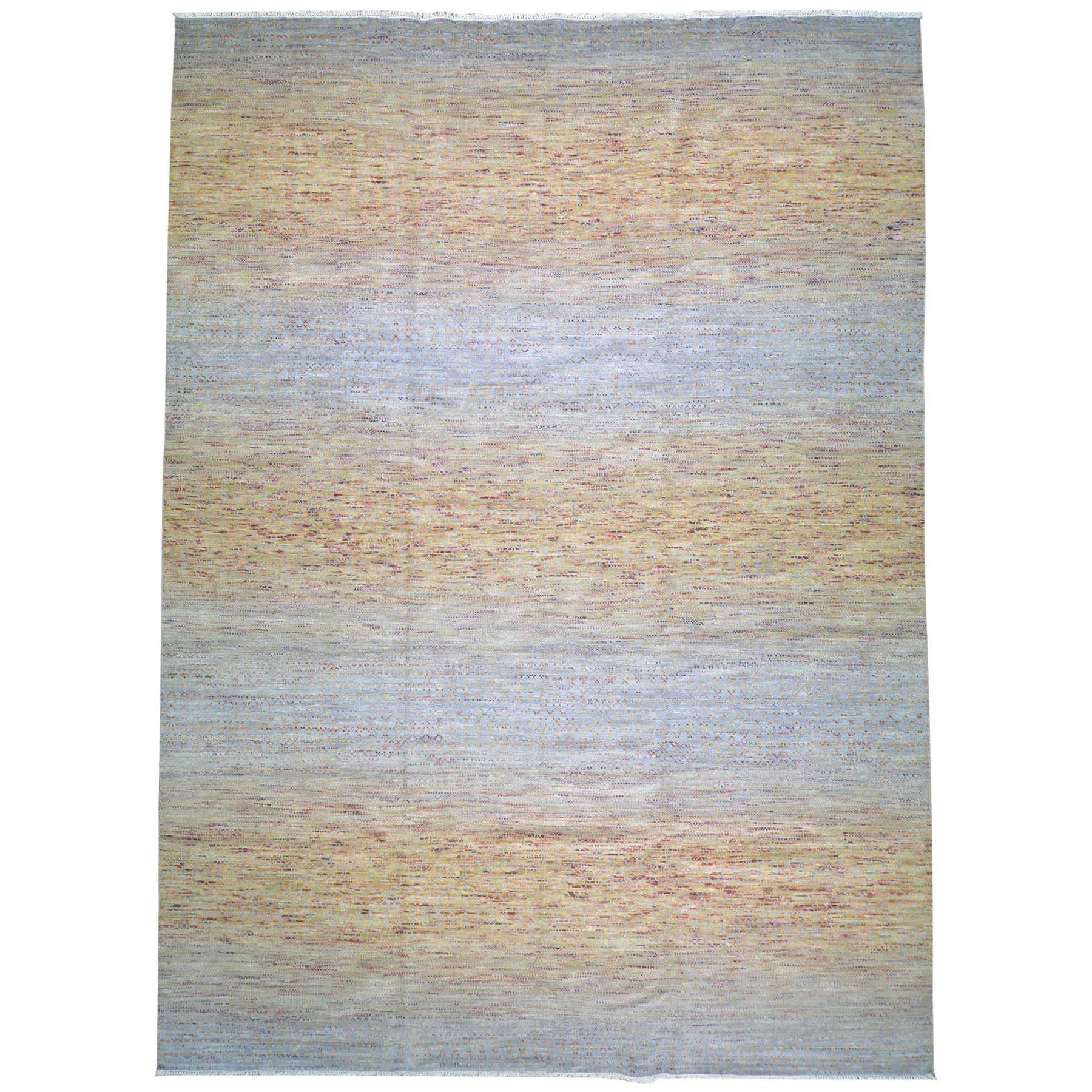 Hand-Knotted Modern Design Handmade Wool Rug (Size 10.2 X 13.11) Cwral-8439