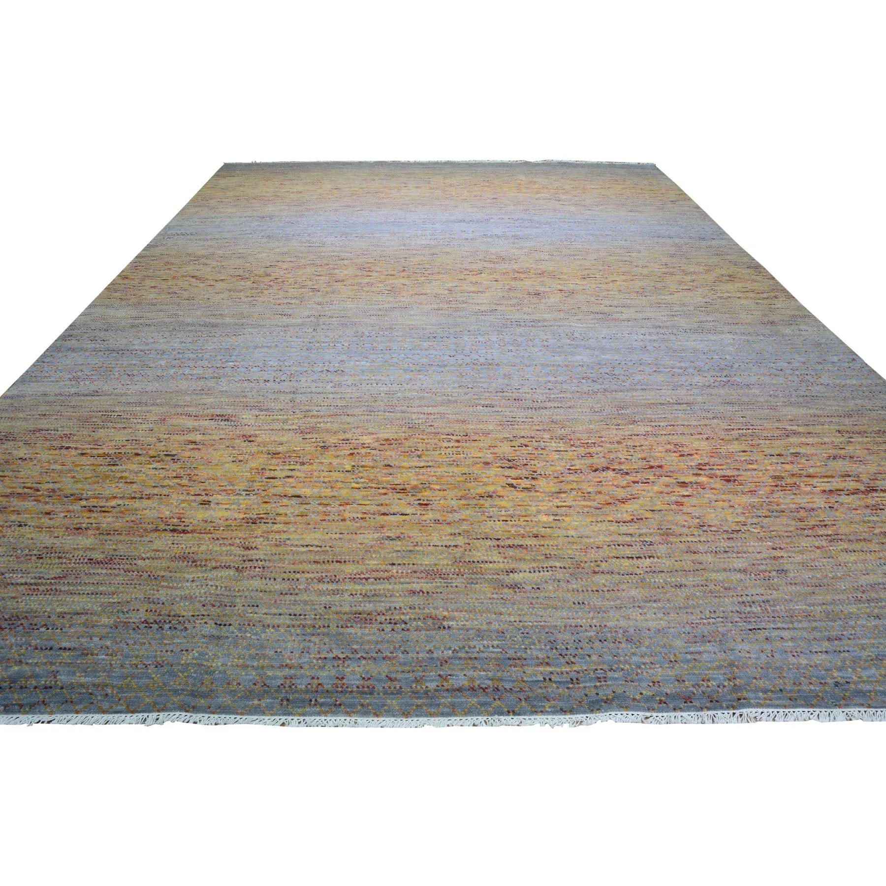 Hand-Knotted Modern Design Handmade Wool Rug (Size 10.2 X 13.11) Cwral-8439