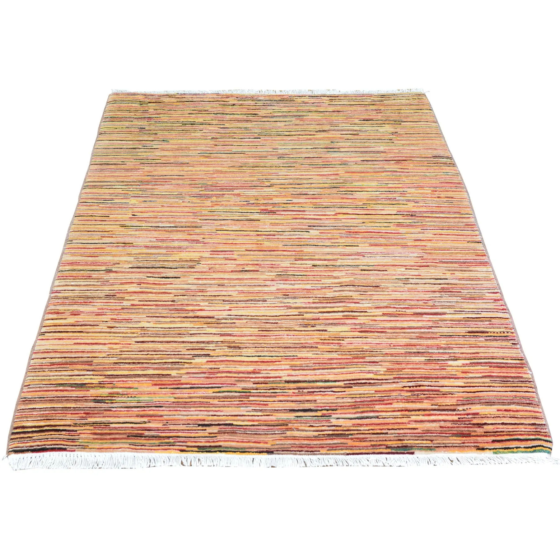 Hand-Knotted Modern Design Handmade Wool Rug (Size 3.0 X 4.10) Cwral-8478