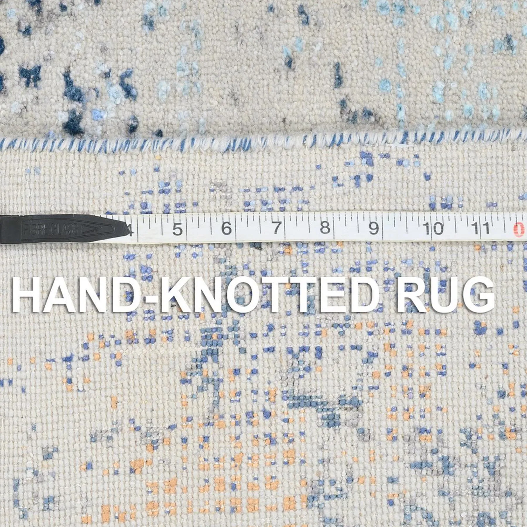 Hand-Knotted Modern Design Handmade Wool/Silk Rug (Size 8.0 X 10) Cwral-8529