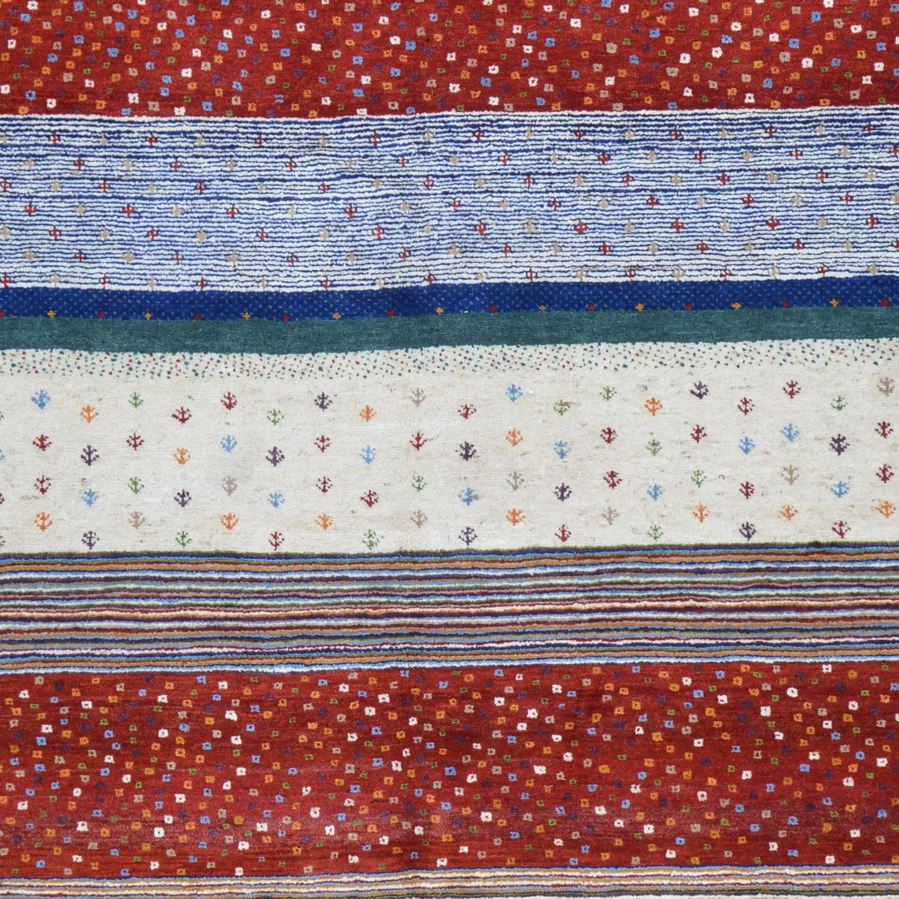 Hand-Knotted Modern Gabbeh Design Wool Handmade Rug (Size 8.2 x11.7) Cwral-9543