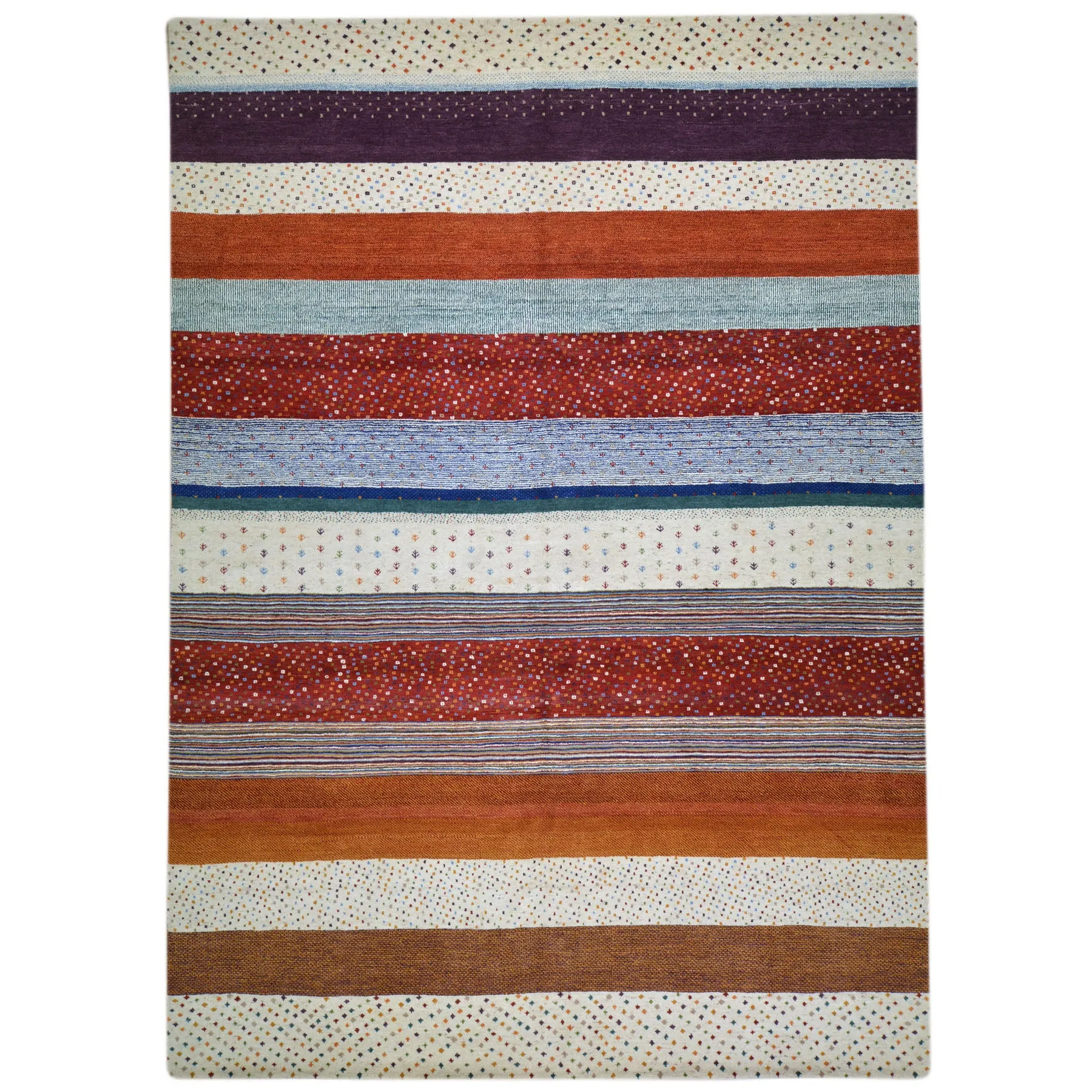 Hand-Knotted Modern Gabbeh Design Wool Handmade Rug (Size 8.2 x11.7) Cwral-9543