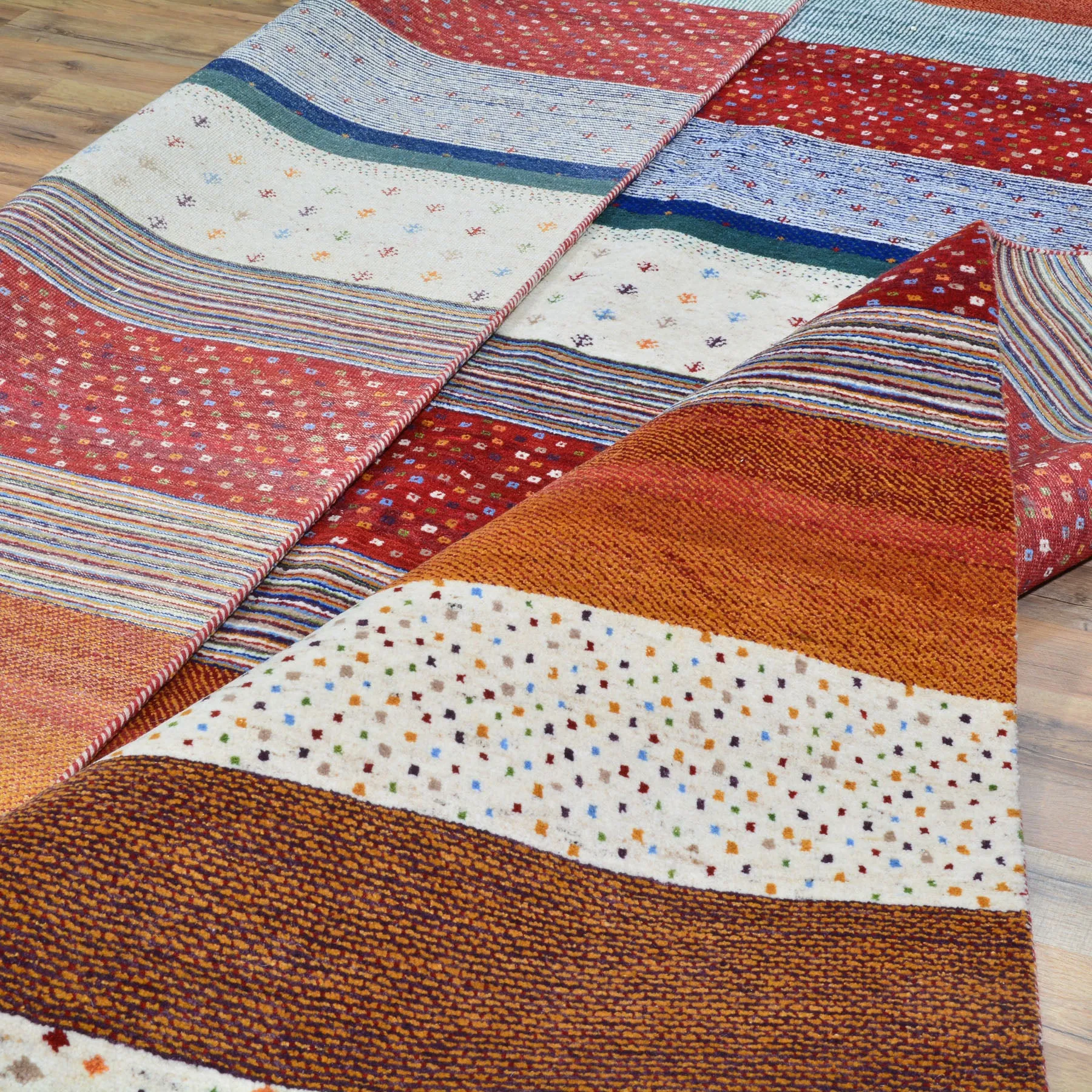 Hand-Knotted Modern Gabbeh Design Wool Handmade Rug (Size 8.2 x11.7) Cwral-9543