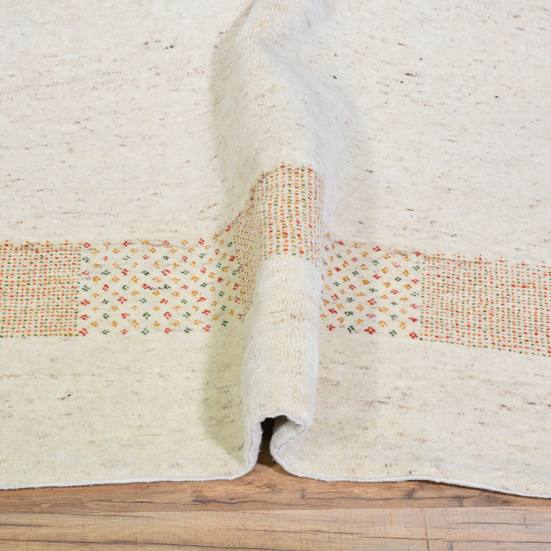 Hand-Knotted Modern Gabbeh Design Wool Handmade Rug (Size 8.3 x 9.11) Cwral-9546