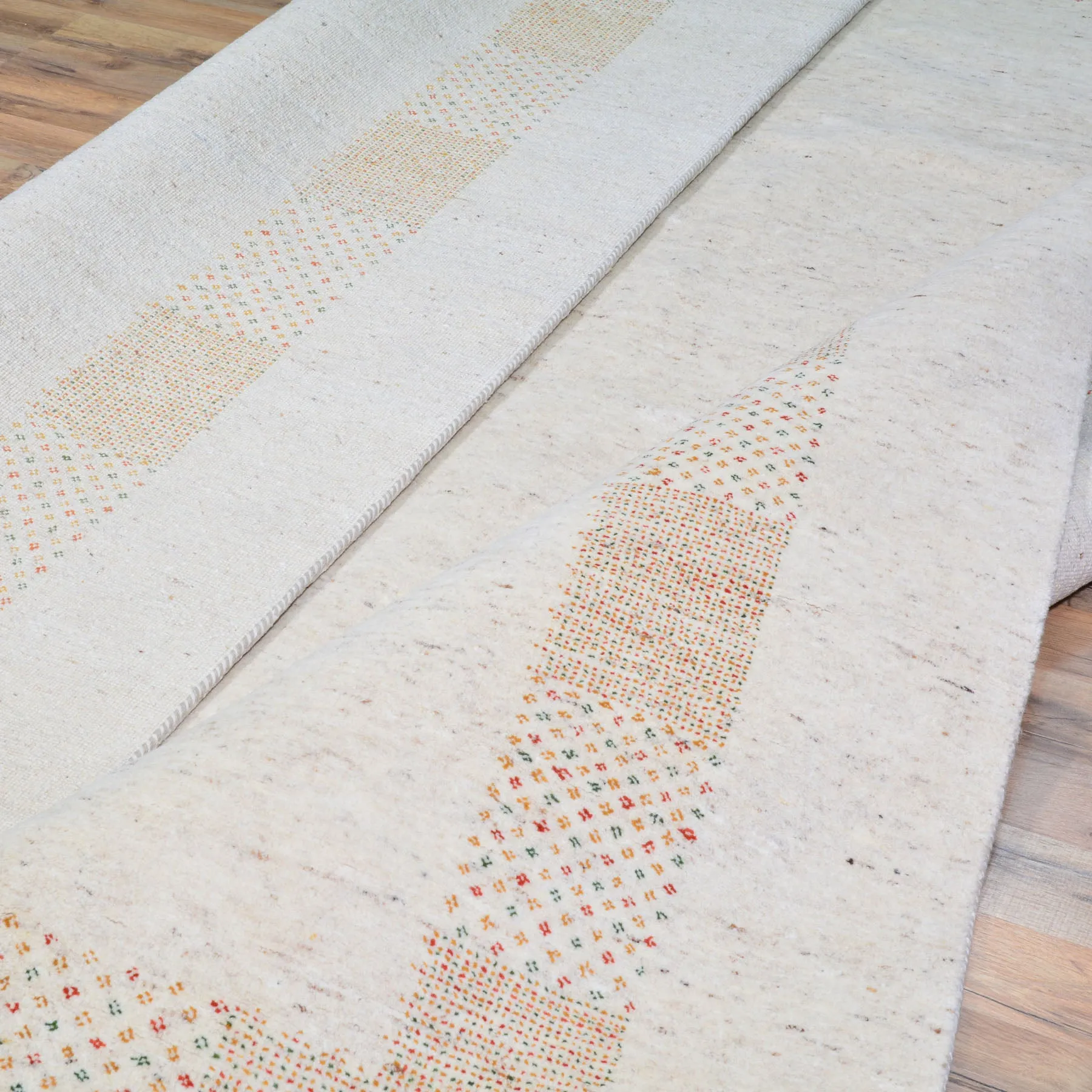 Hand-Knotted Modern Gabbeh Design Wool Handmade Rug (Size 8.3 x 9.11) Cwral-9546