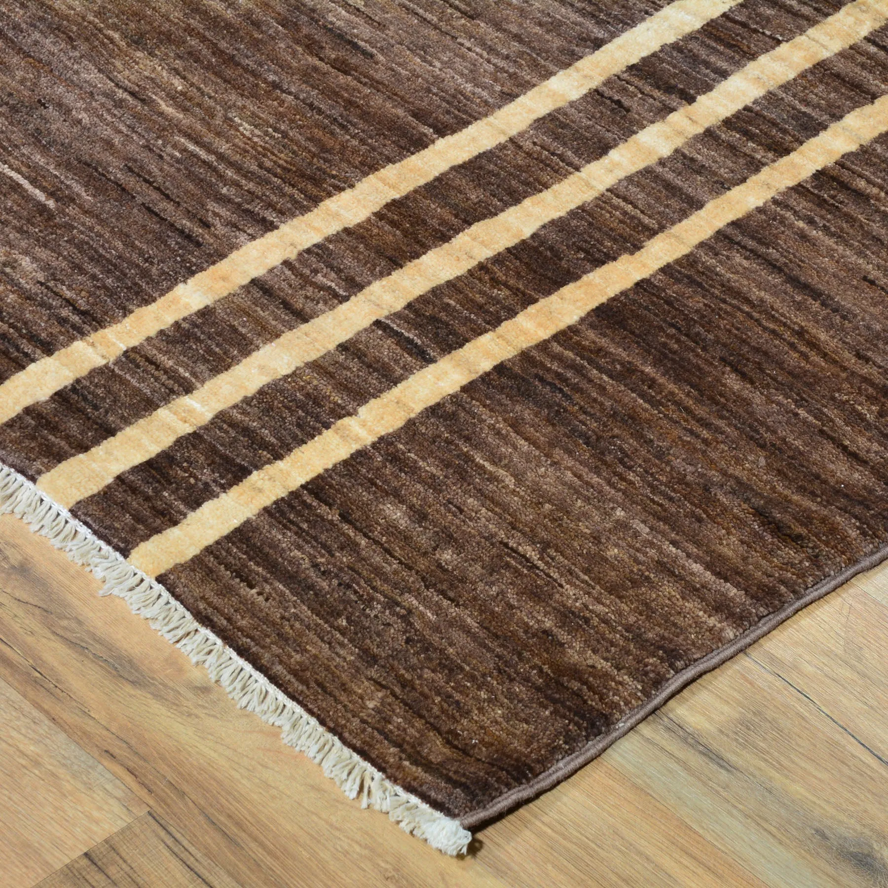 Hand-Knotted Modern Peshawar Gabbeh Design Wool Rug (Size 6.8 X 7.8) Cwral-6840