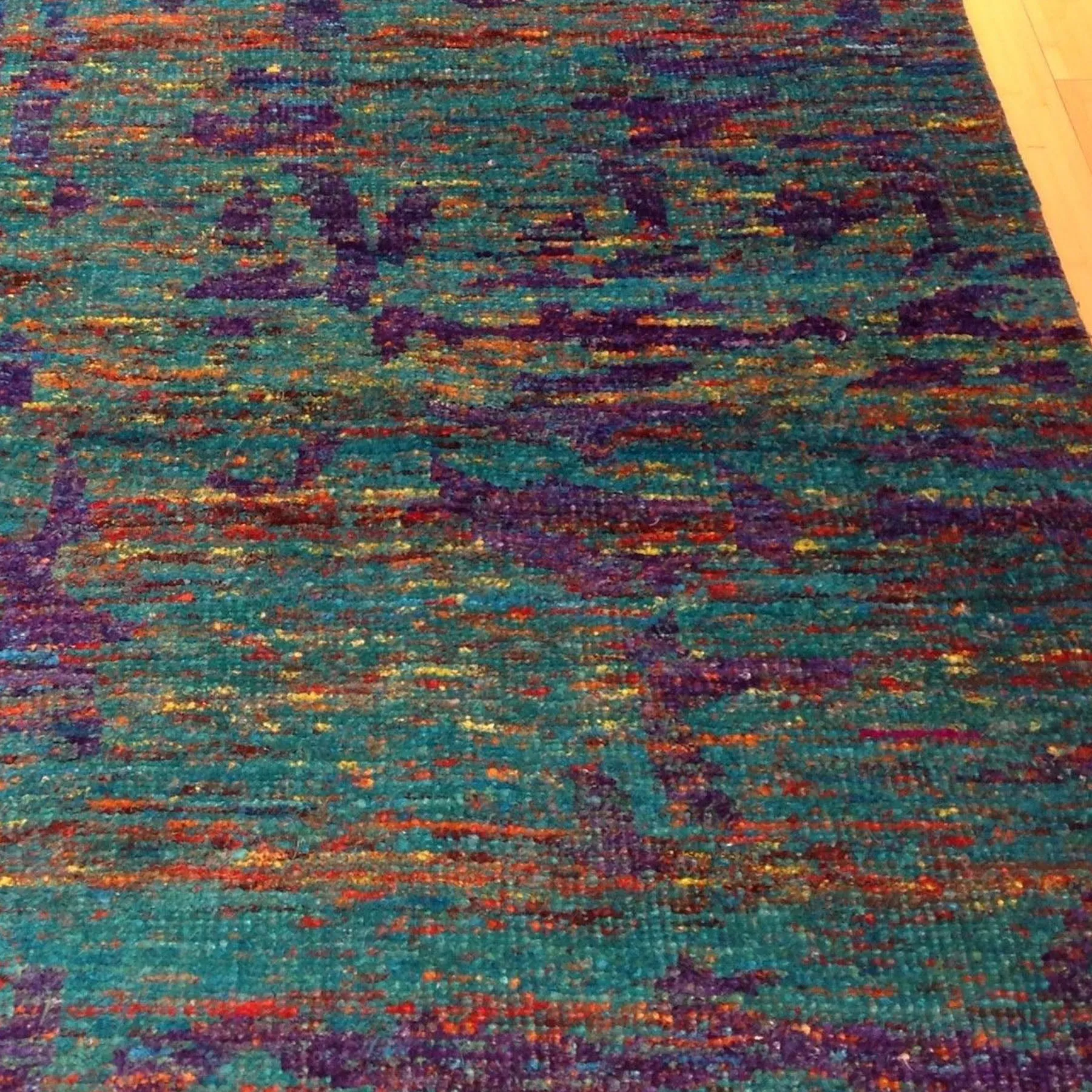 Hand-Knotted Modern Sari Silk Oriental Rug (Size 9.0 X 11.10) Cwral-4020