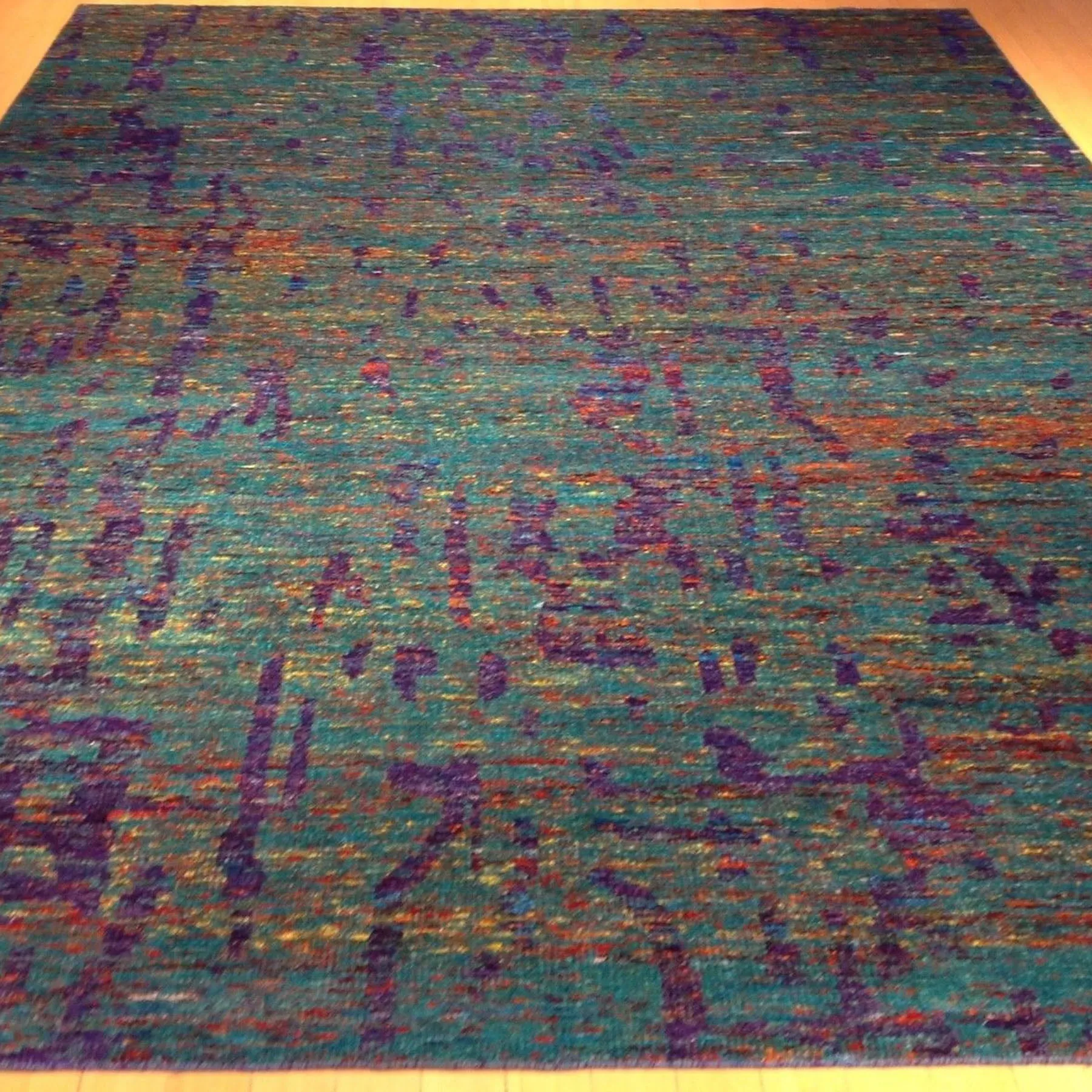Hand-Knotted Modern Sari Silk Oriental Rug (Size 9.0 X 11.10) Cwral-4020