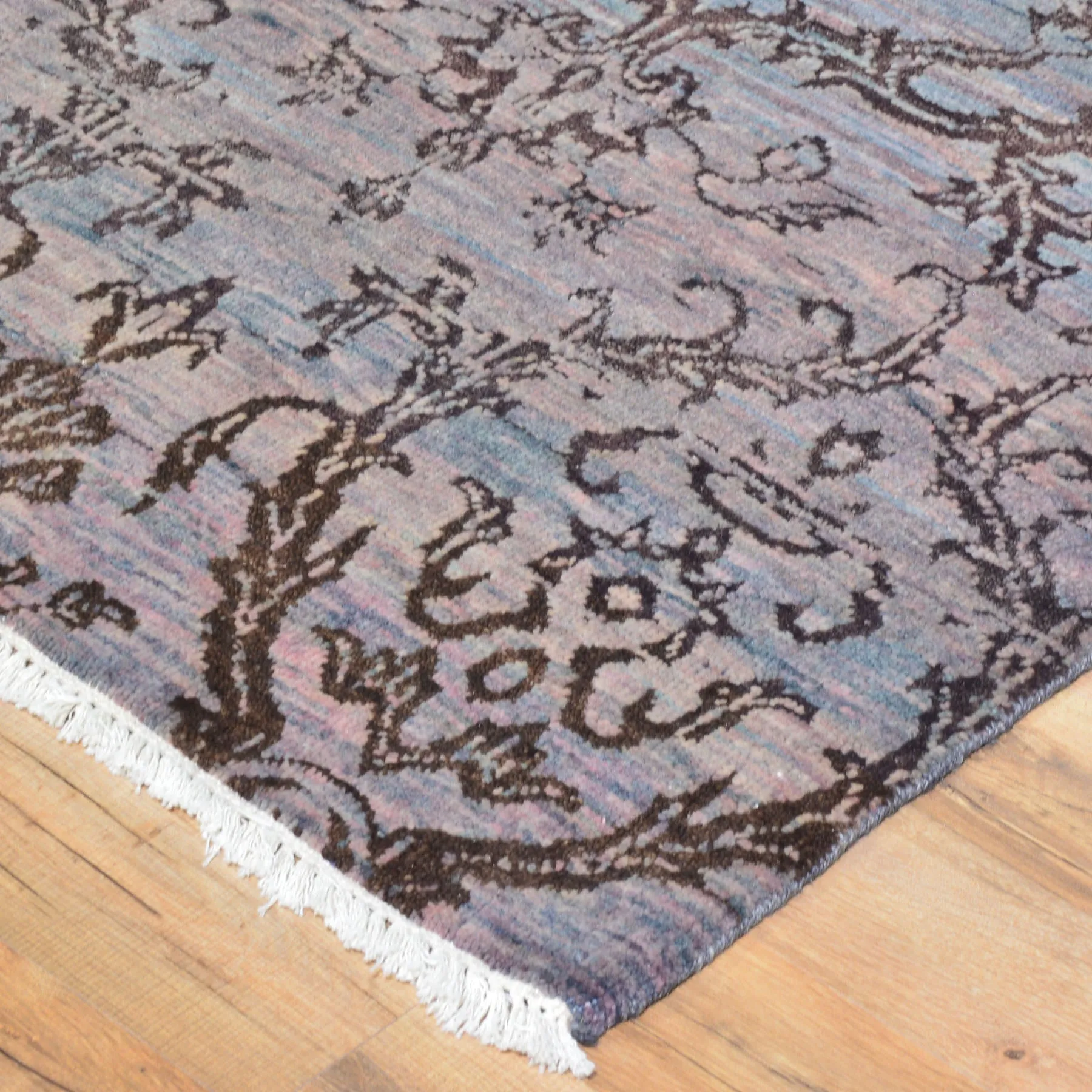 Hand-Knotted Modern Tone on Tone Design Wool Handmade Rug (Size 4.7 X 6.6) Brrsf-660