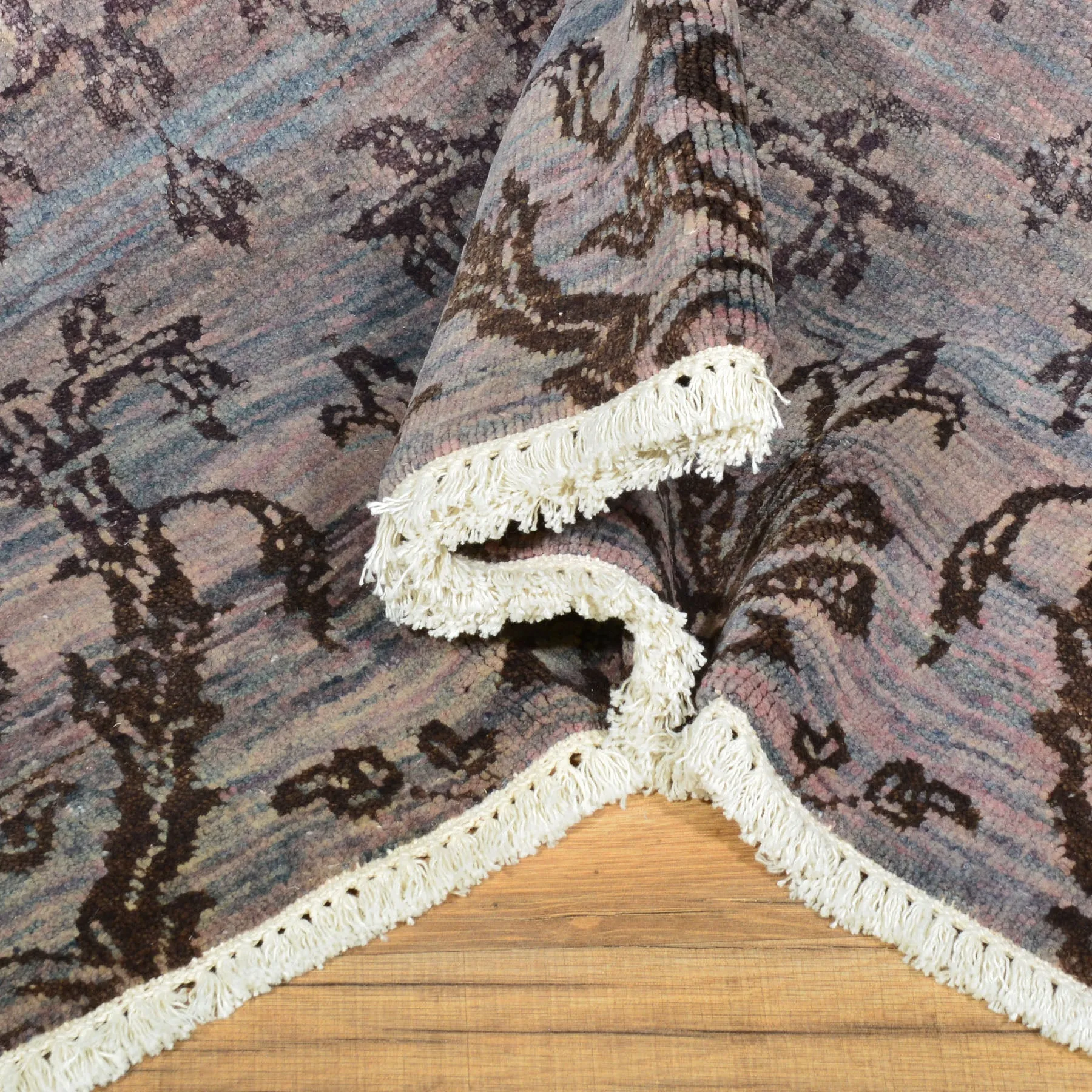 Hand-Knotted Modern Tone on Tone Design Wool Handmade Rug (Size 4.7 X 6.6) Brrsf-660
