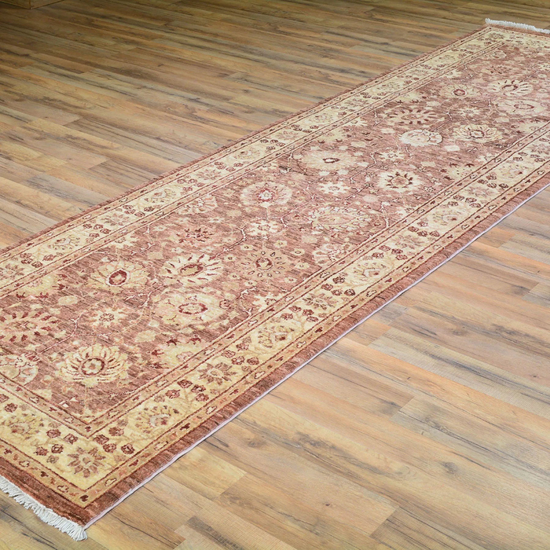 Hand-Knotted Oriental Afghan Chobi Mahal Design 100% Wool Rug (Size 3.1 X 10.1) Brral-2889